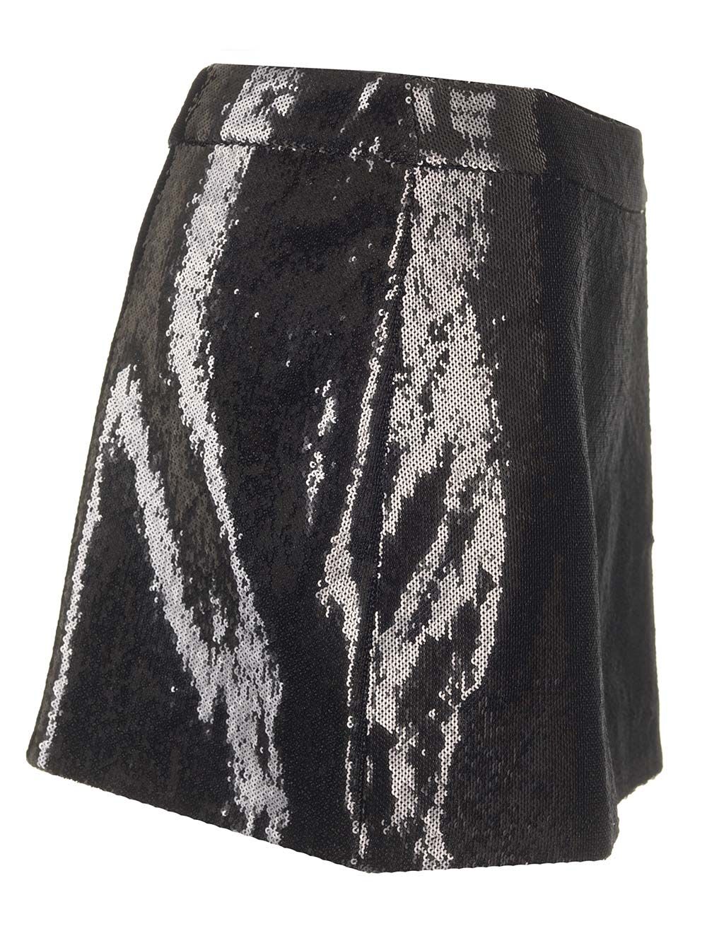 Shop Dolce & Gabbana Sequin Miniskirt In Black