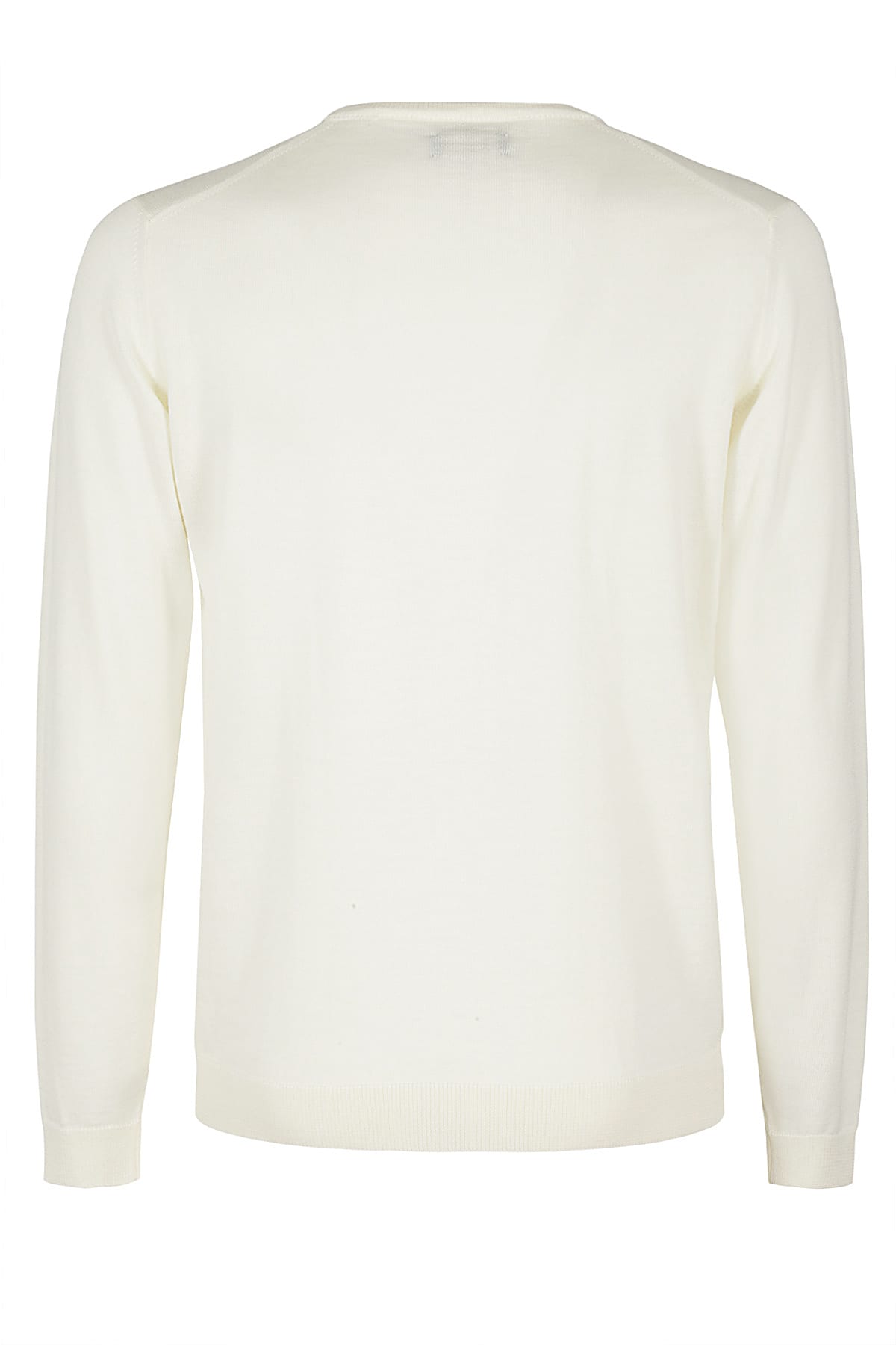 Roberto Collina Crew Neck Cotton Blend Brushed Sweater