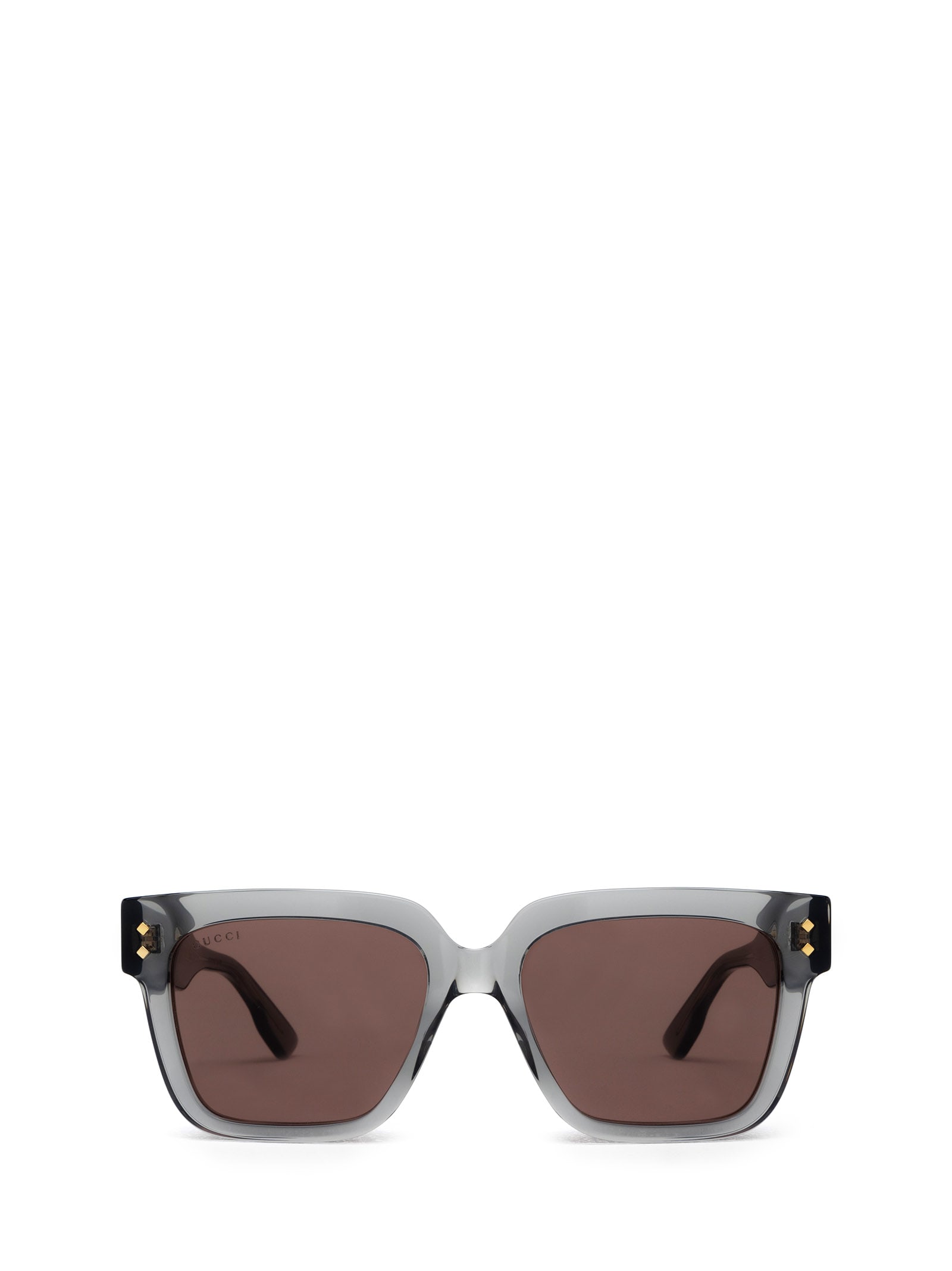 Shop Gucci Gg1084s Transparent Grey Sunglasses