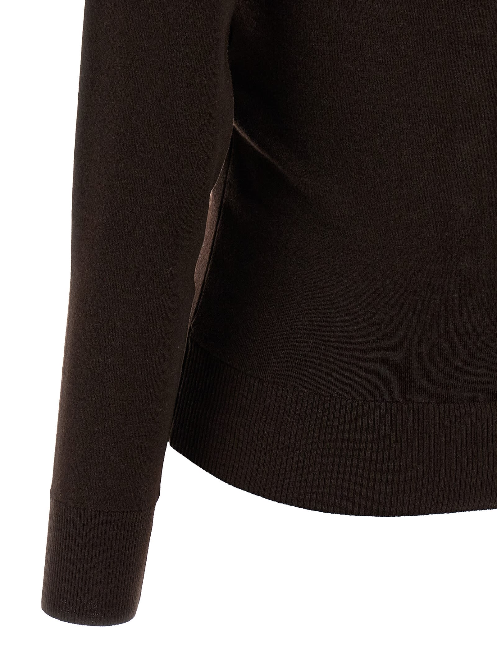 Lemaire Buttoned Fitted Cardigan In Brown
