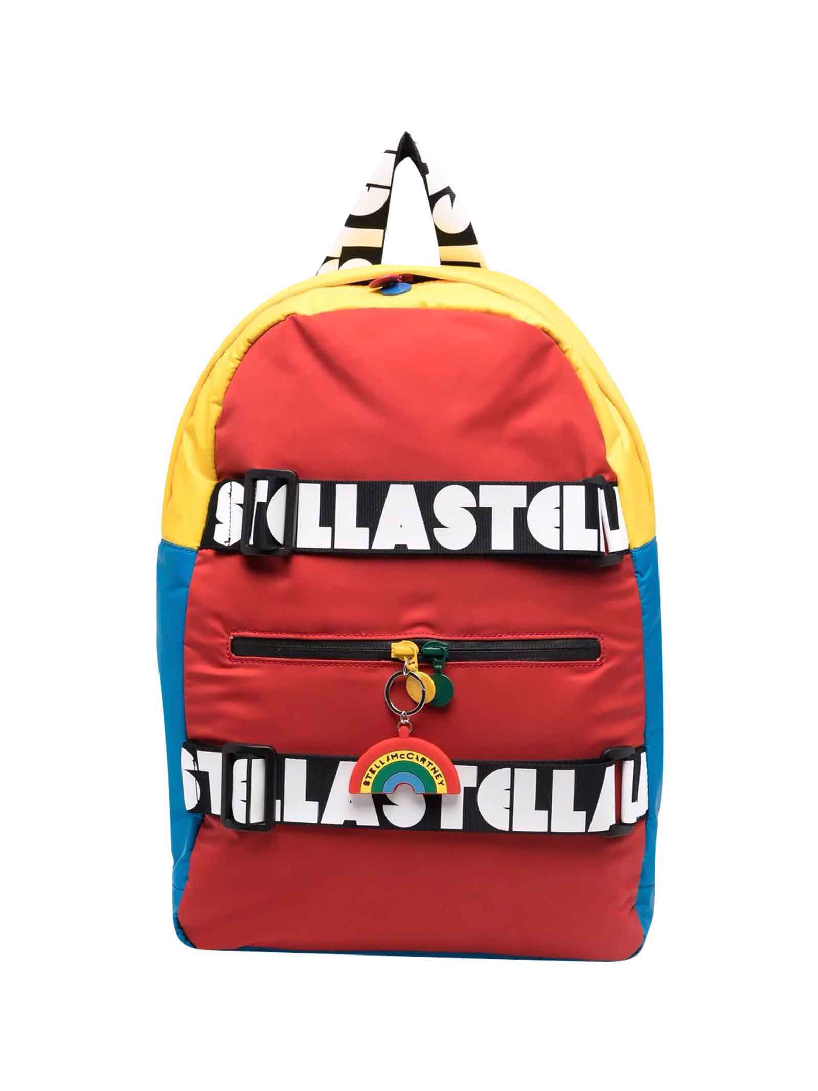 Stella McCartney Kids Multicolor Backpack With Adjustable Shoulder Straps And Upper Zip Closure