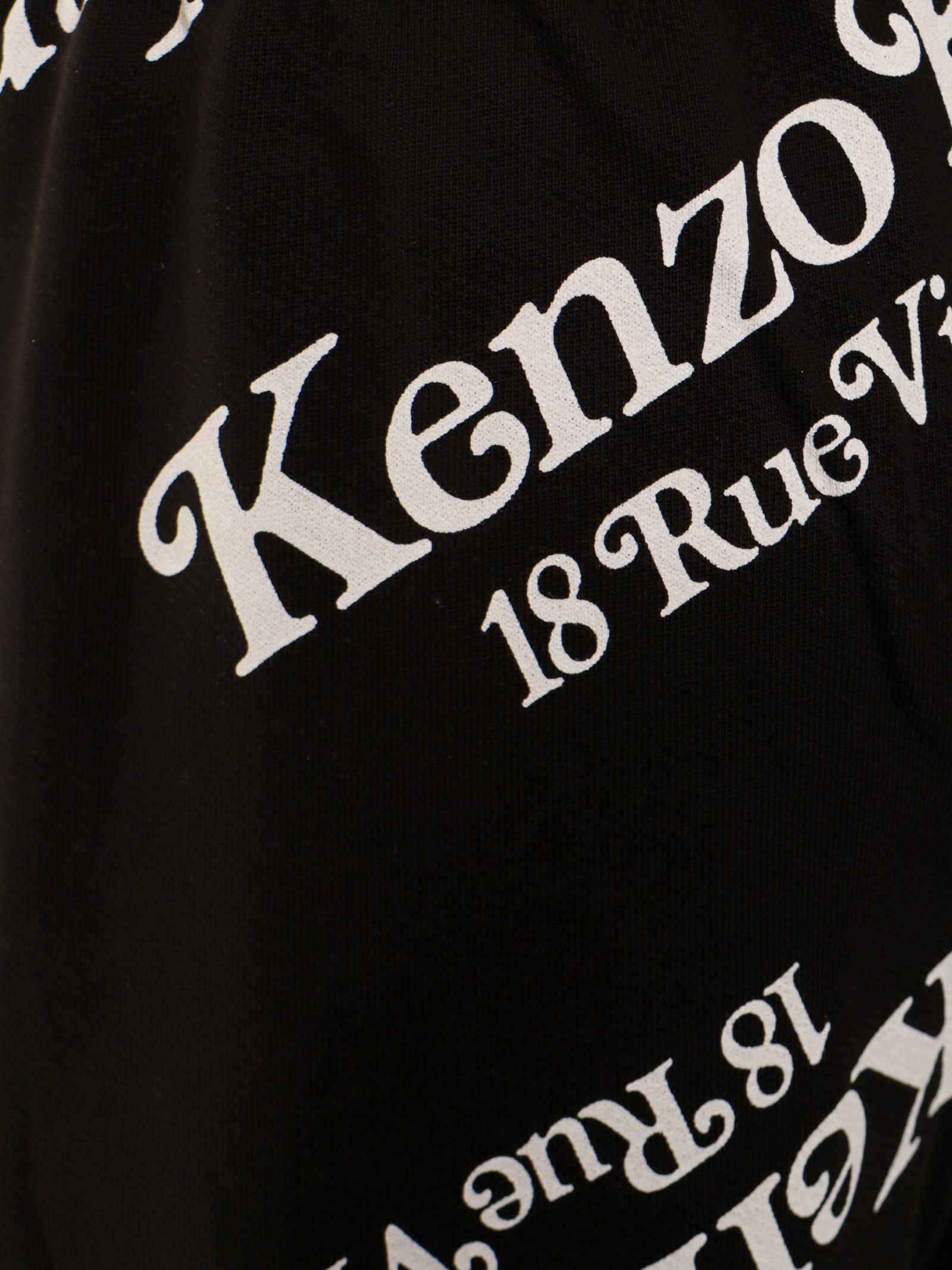 Shop Kenzo Trouser In Black/white