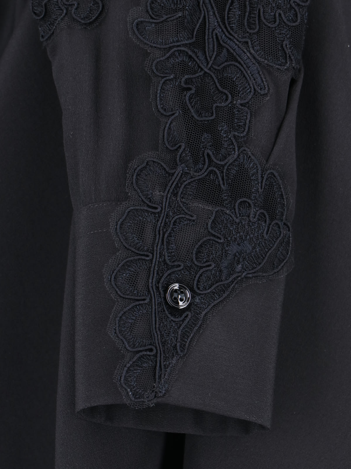 Shop Ermanno Scervino Lace Detail Shirt In Black