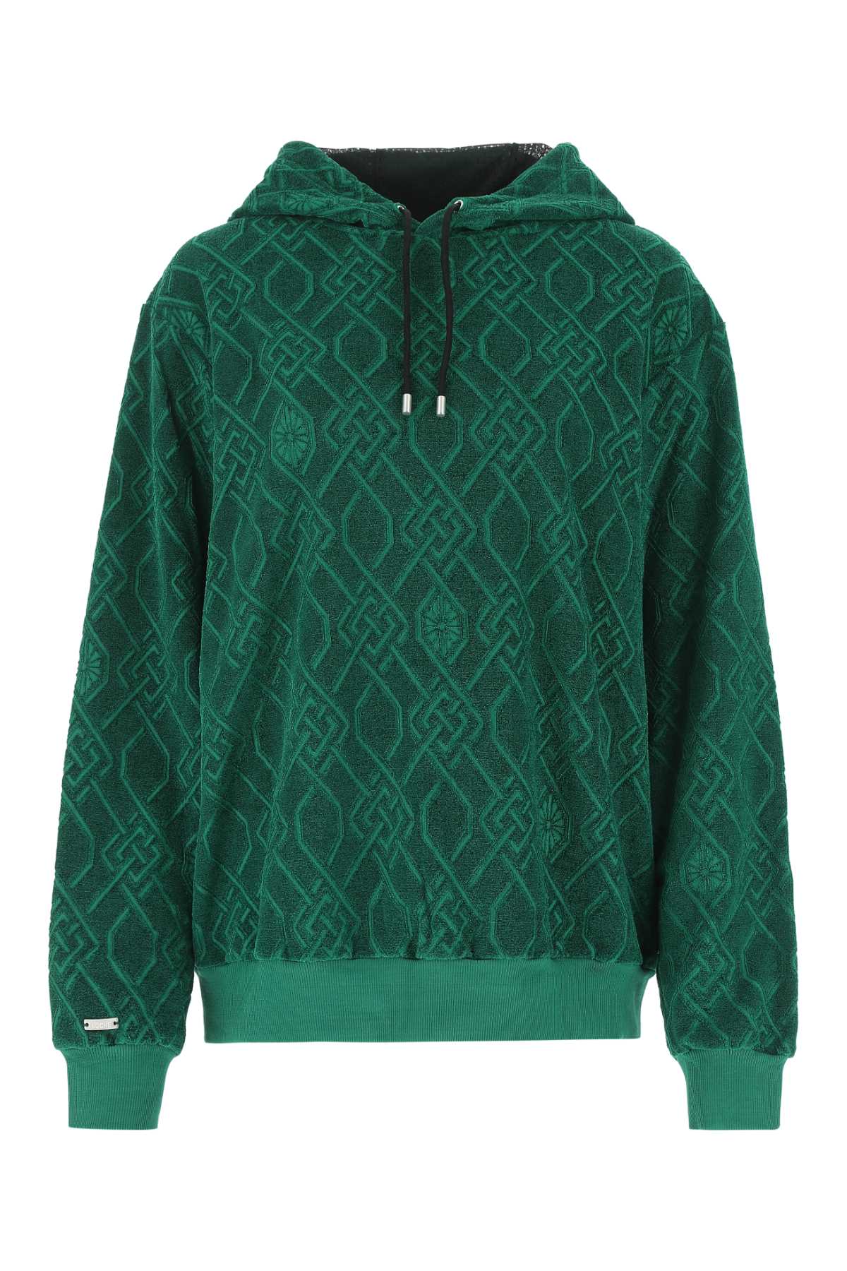 Dark Green Terry Fabric Oversize Sweatshirt