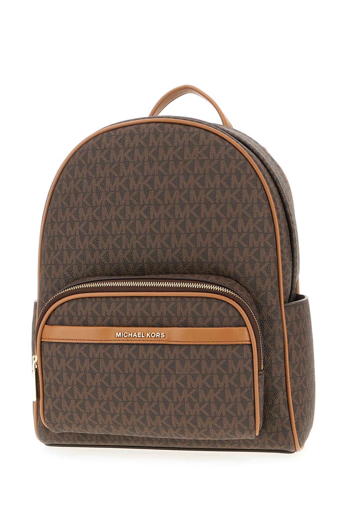 Shop Michael Kors Printed Leather Backpack In Brnacorn