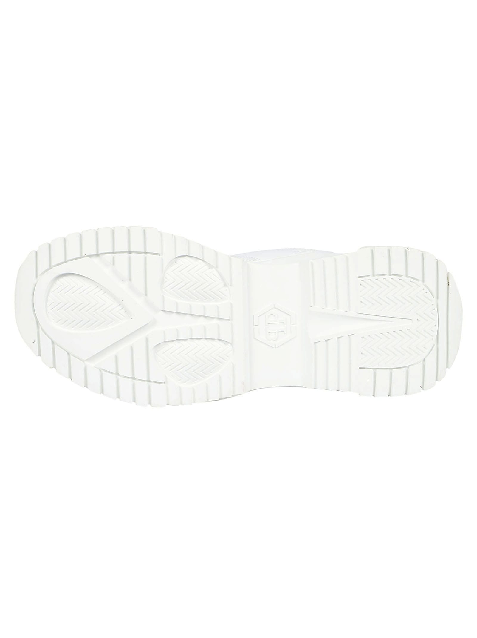Shop Philipp Plein Predator Sneakers In White/white