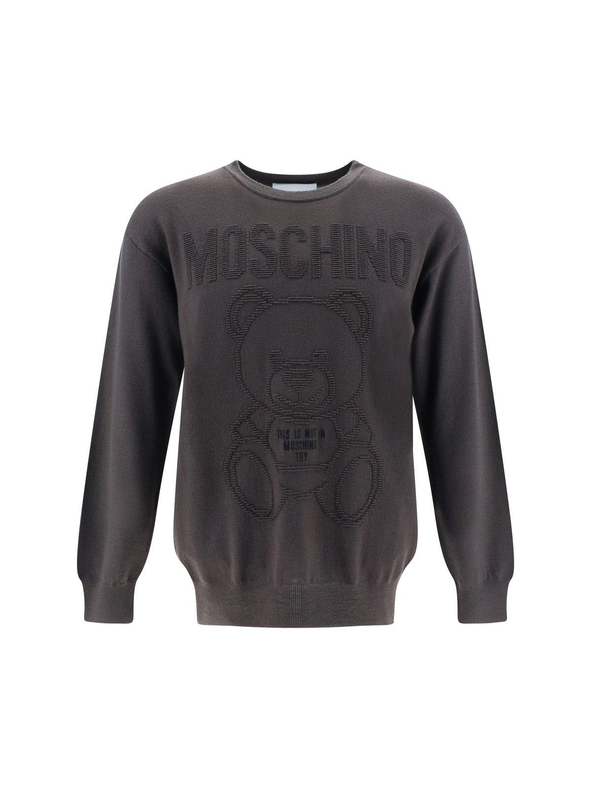 Moschino Men's monogram-jacquard Denim Shirt - Blue - Casual Shirts