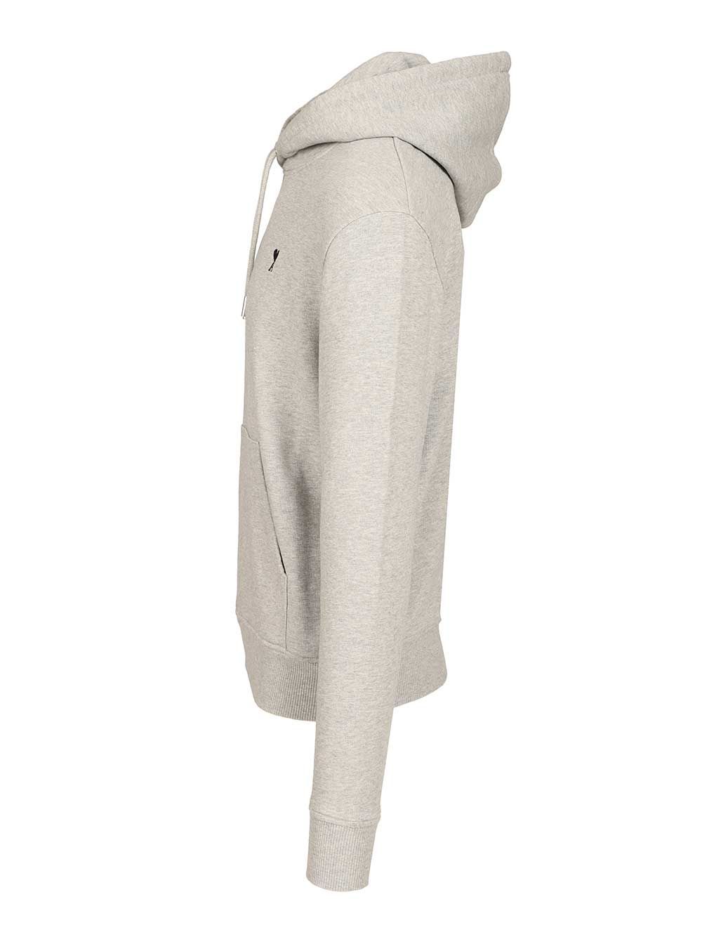 Ami Alexandre Mattiussi Ami Paris Ami Paris Grey Cotton Ami De Coeur Hoodie In White