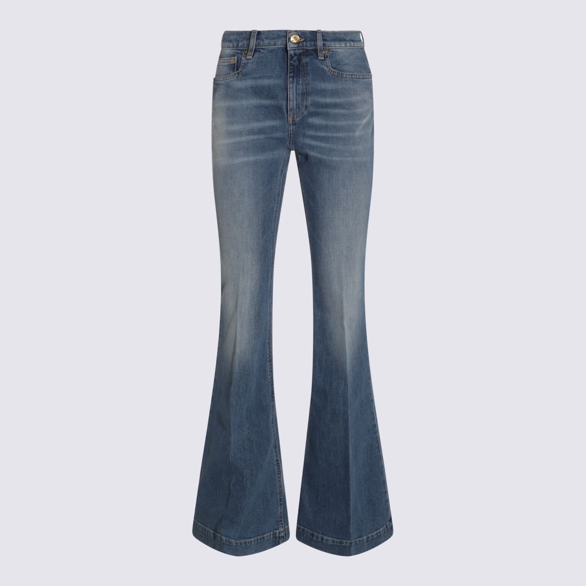 Blue Cotton Denim Jeans