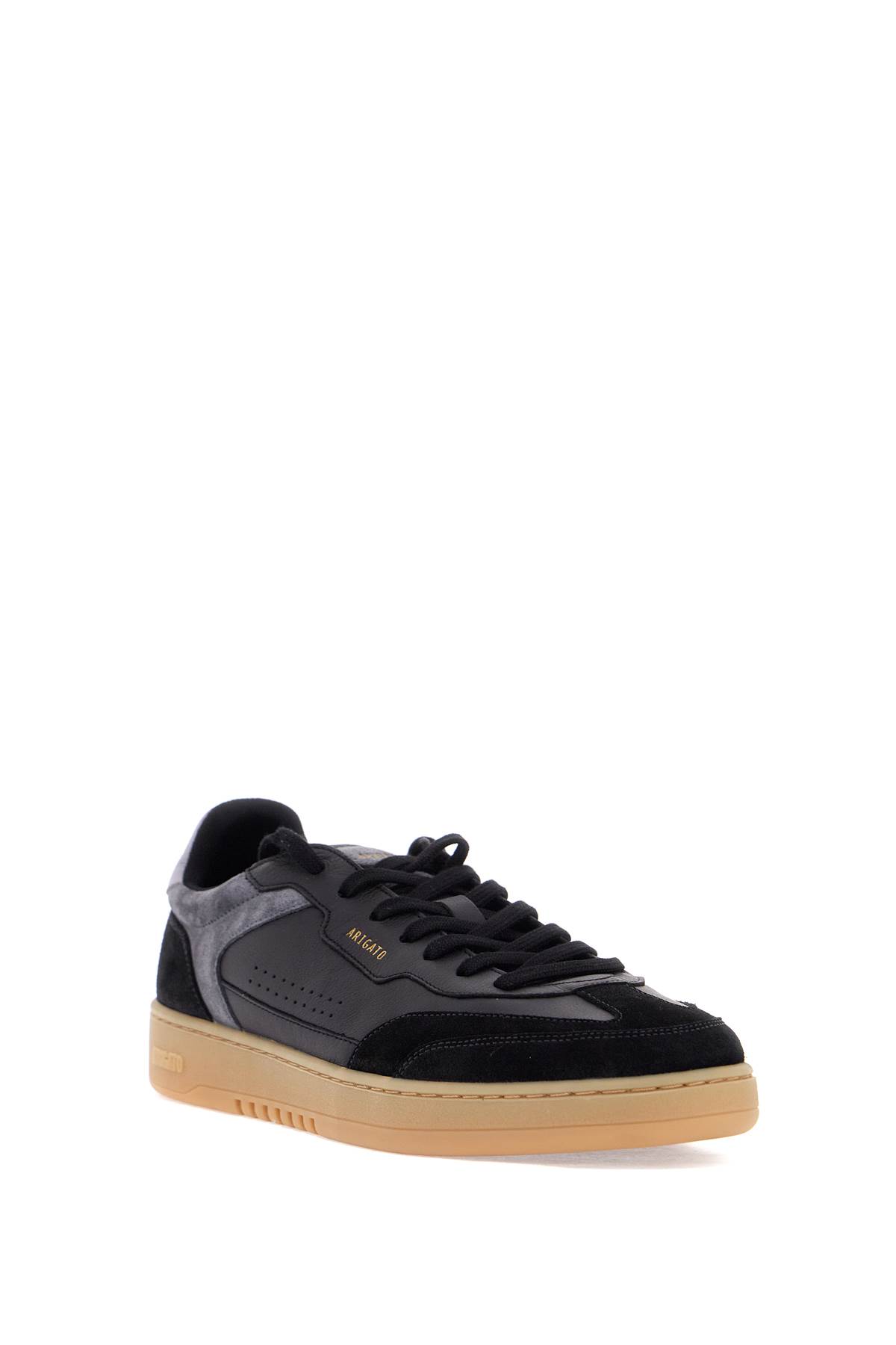 Axel Arigato Black Low Sneakers In Eco-friendly Leather And Suede With Beige Sole In Black Gum (black)