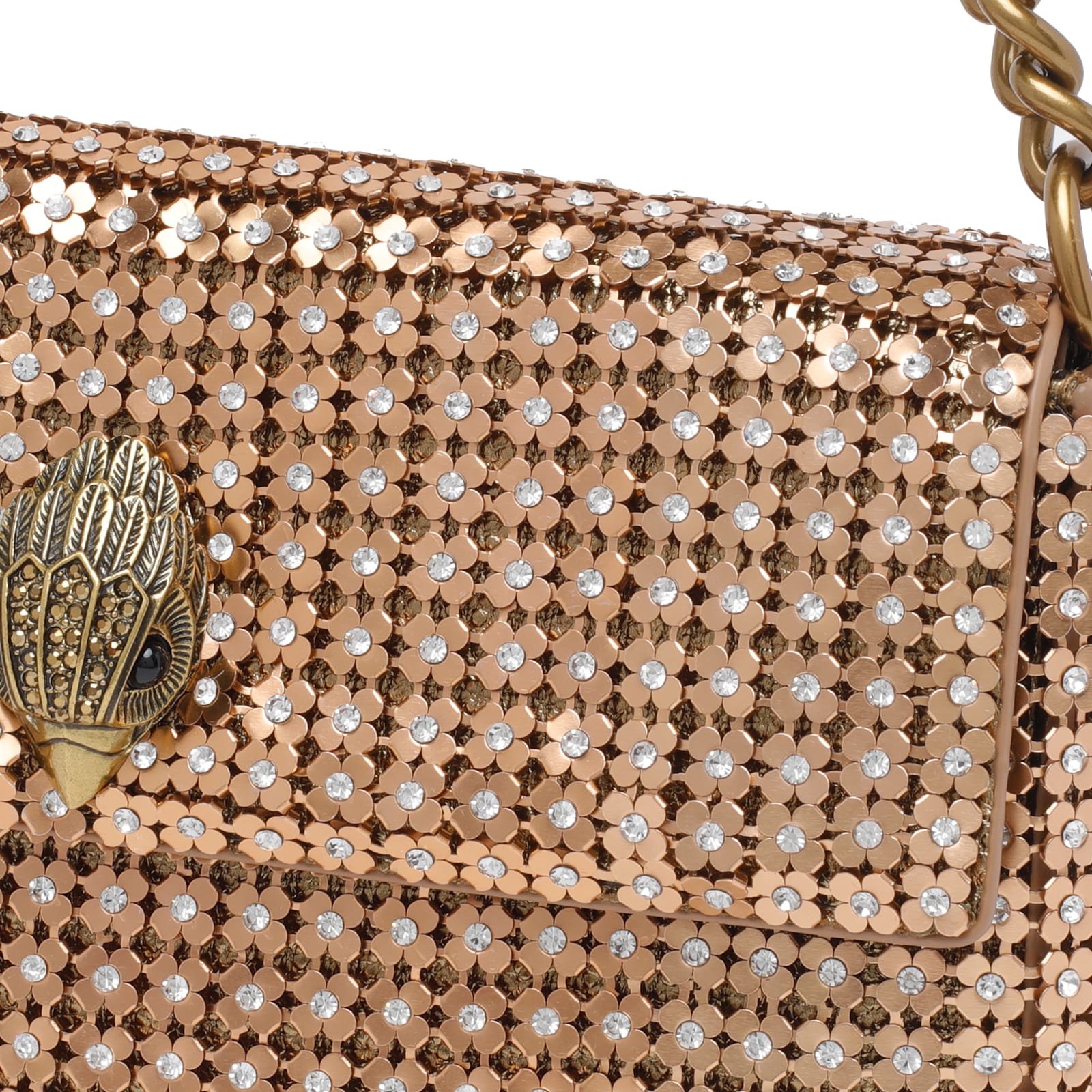 Kurt Geiger Mini Kensington Shoulder Bag In Gold