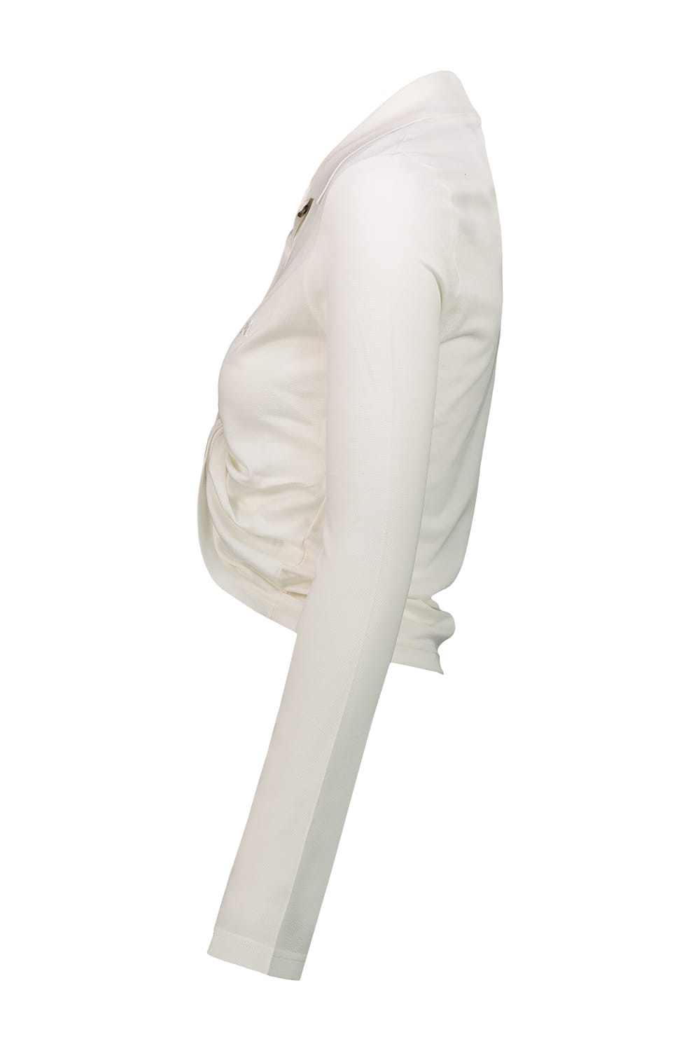 Courrèges Collared Neck Knotted Front Long Sleeves