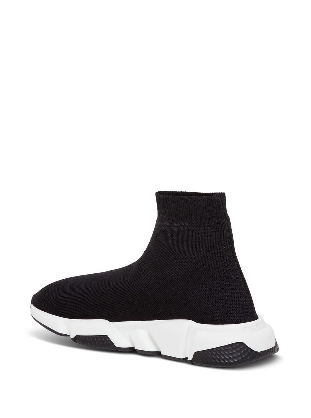 Shop Balenciaga Speed Black Sneakers With Logo In Stretch Fabric Woman