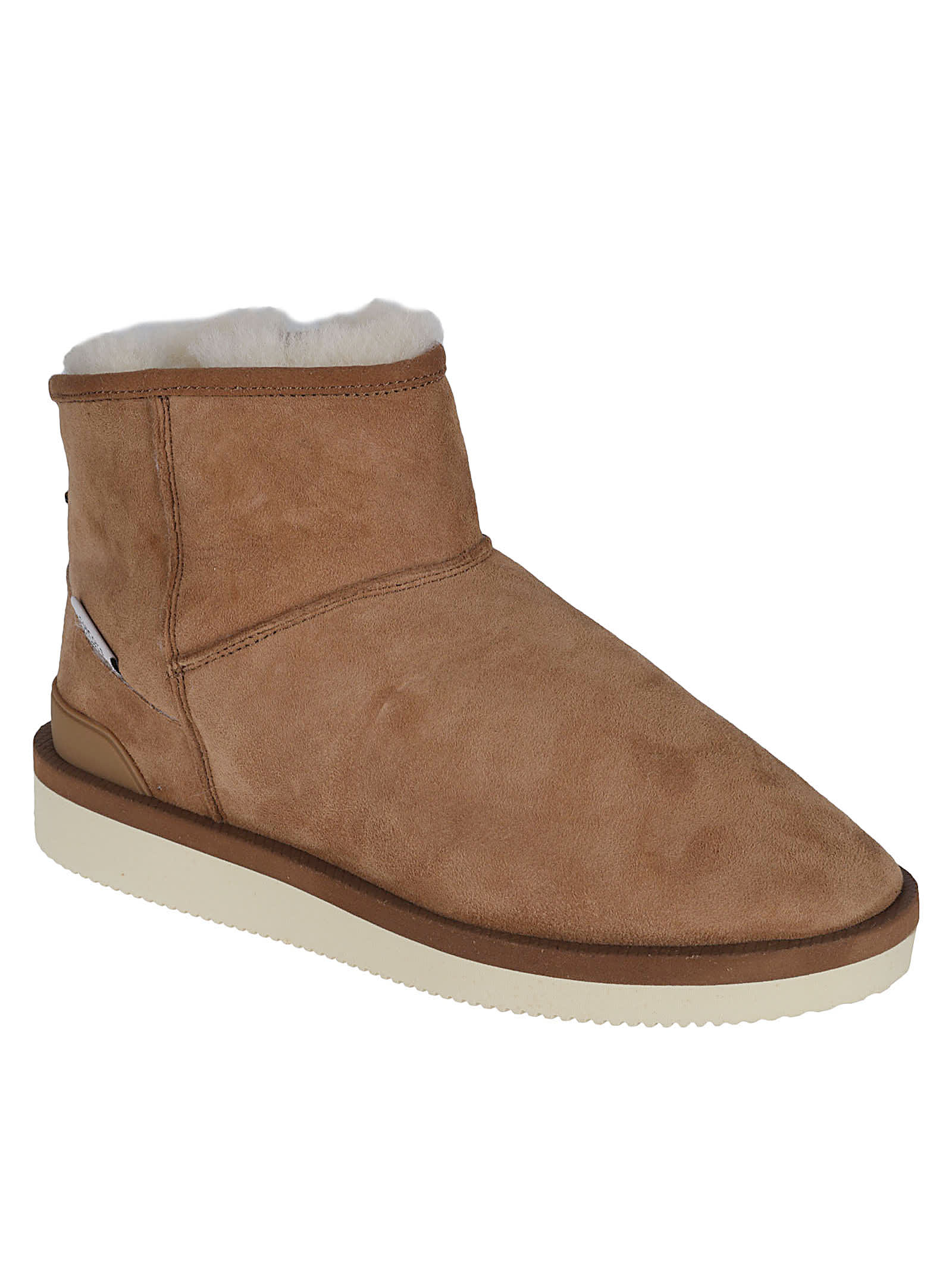 Shop Suicoke Fur Detailed Boots In Brown