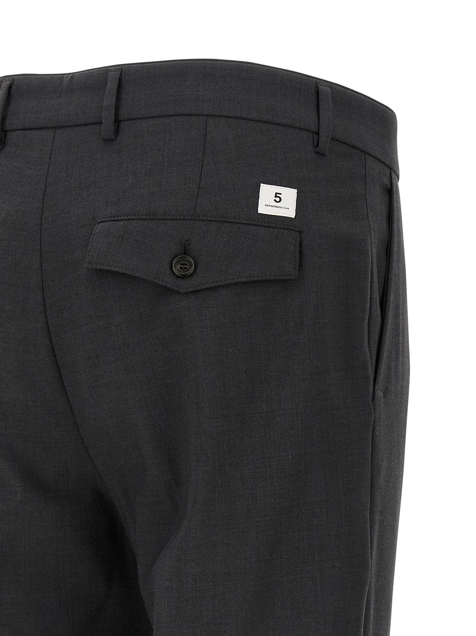 Department Five Pleated-wool Trousers In Blue