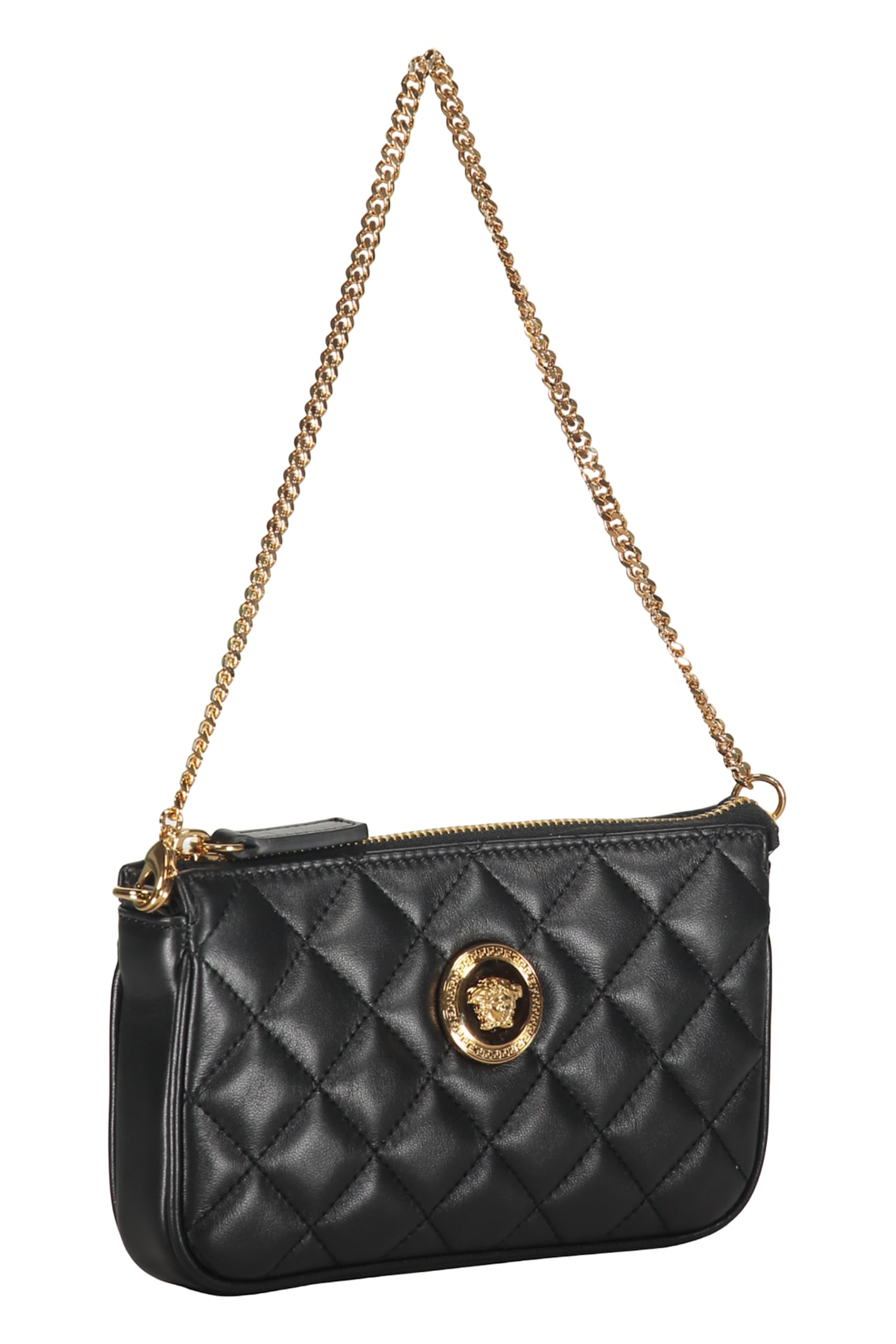 Versace Elegant And Refined Black Bag In Black