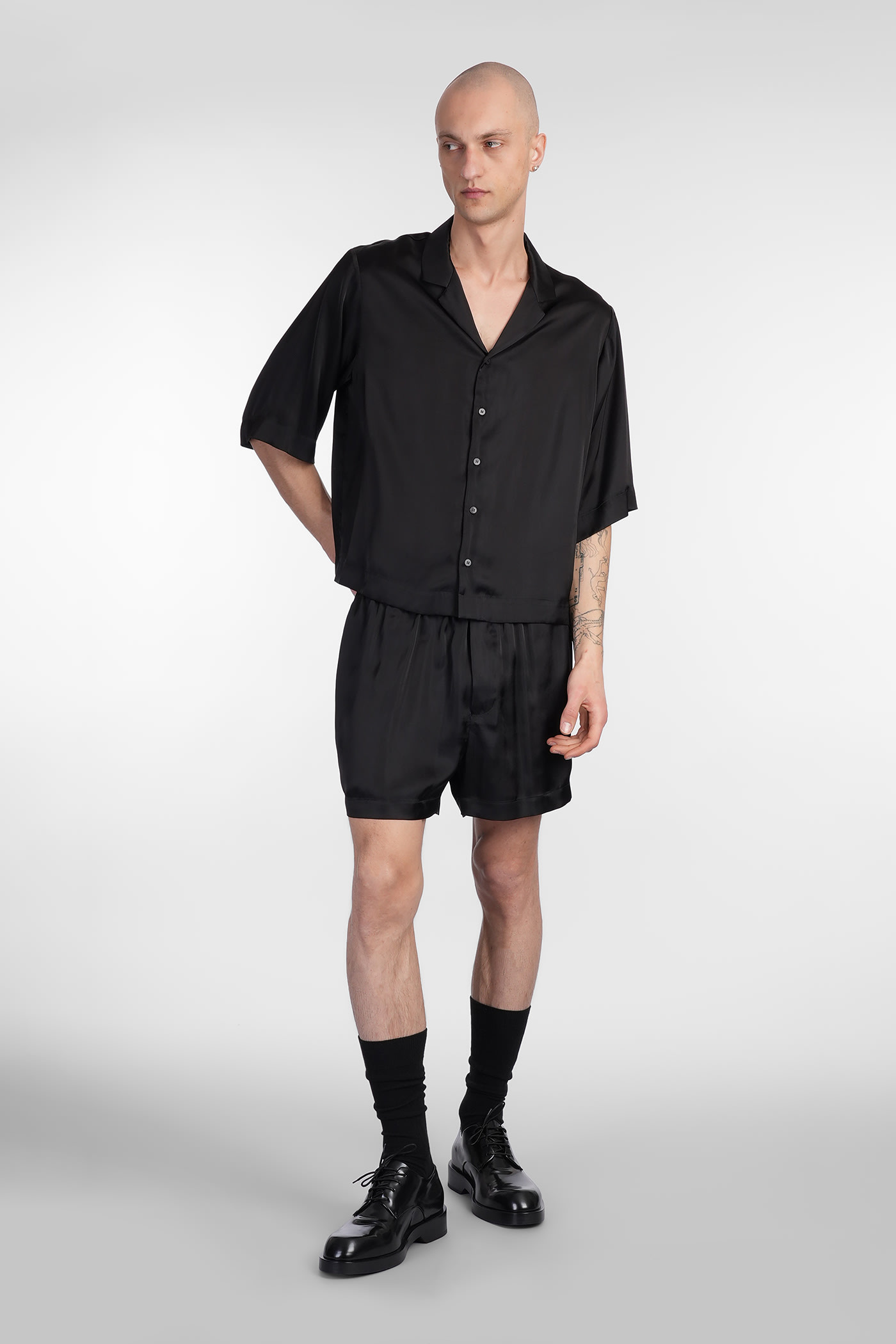 Sapio N 38 Shirt In Black Triacetate In Black