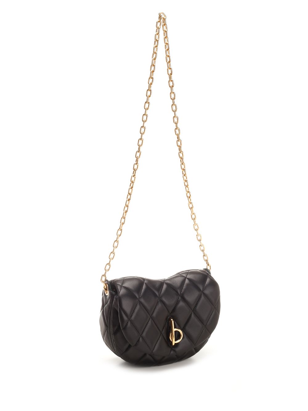 Burberry Rocking Horse Quilted Leather Crossbody Bag In Black