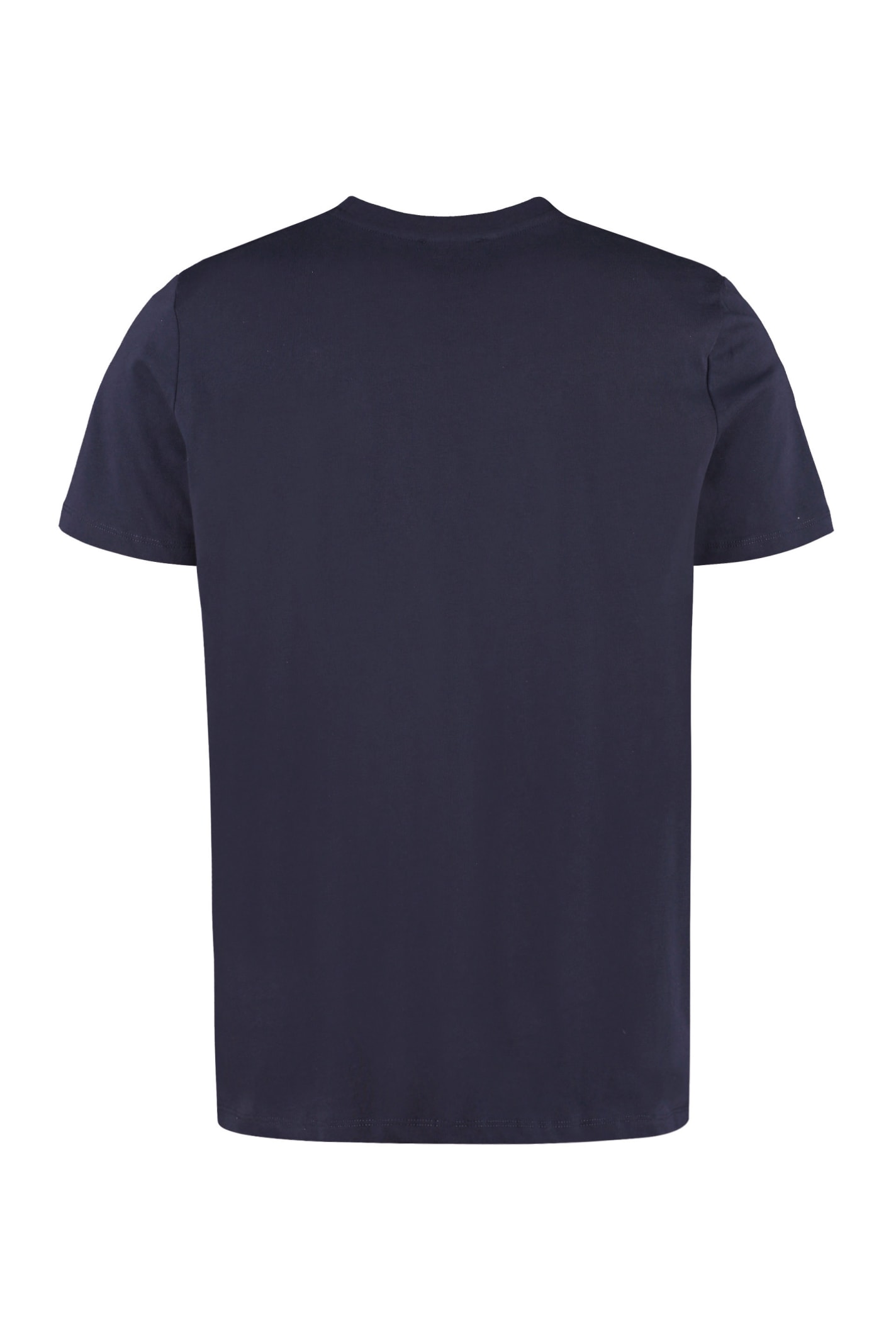Shop Apc Cotton Crew-neck T-shirt In Blue
