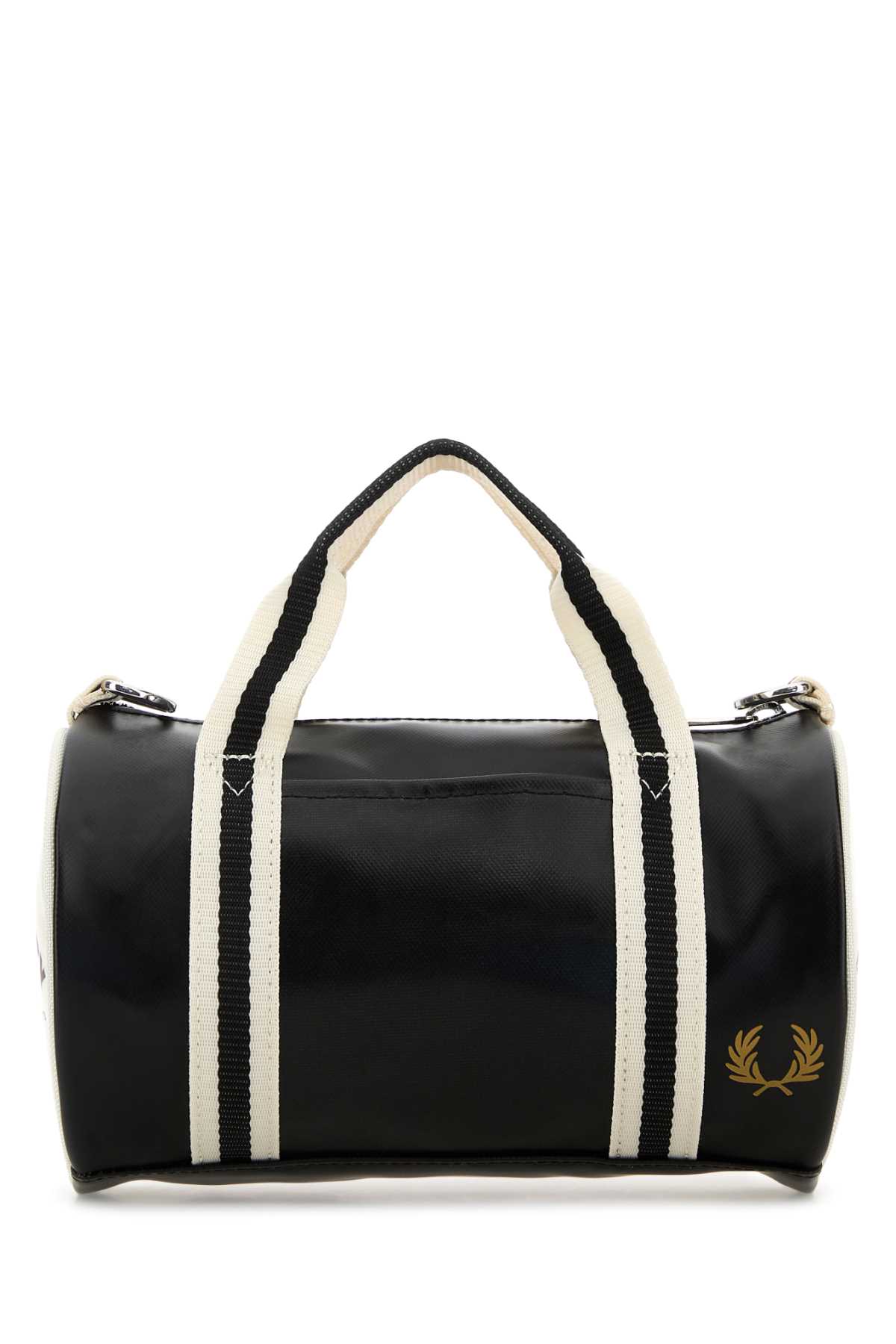 Fred Perry Black Canvas Handbag In Black