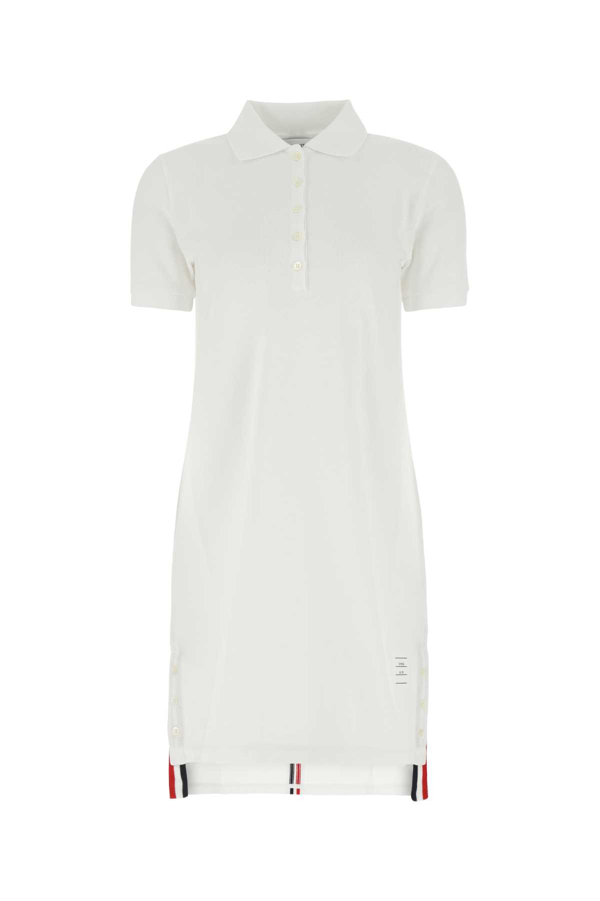 White Piquet Polo Shirt Dress