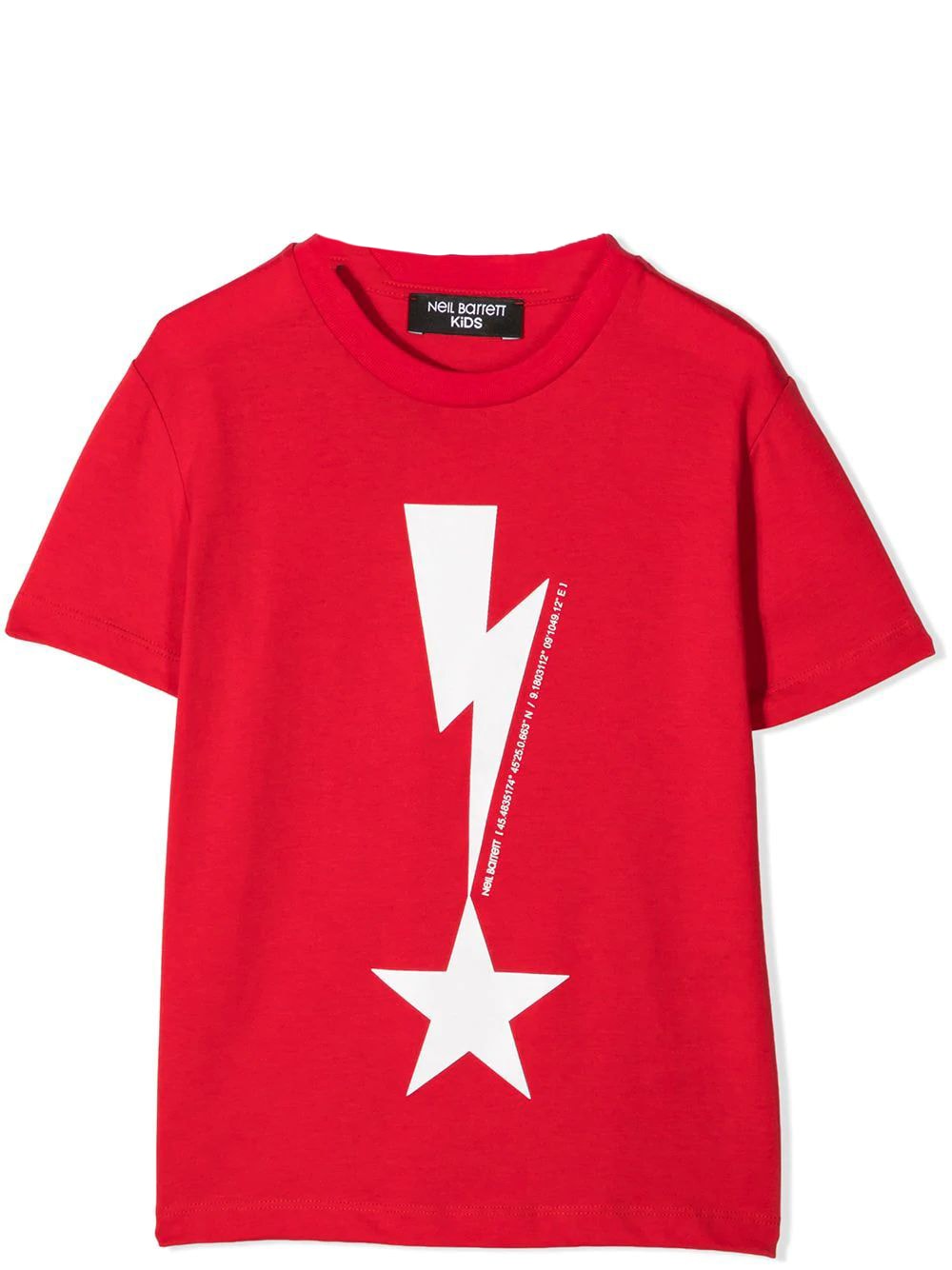 Click to view more detailed imagery on our partner's website Neil Barrett Kids' Print T-shirt In Red
