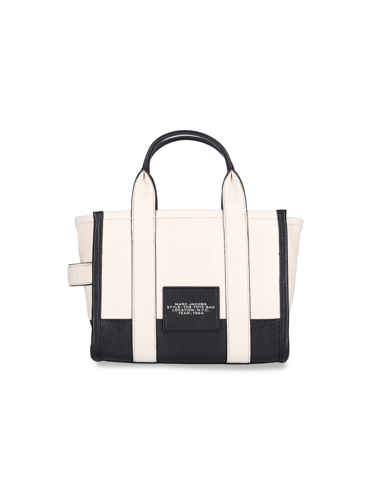Shop Marc Jacobs The Colorblock Mini Tote Bag In Crema