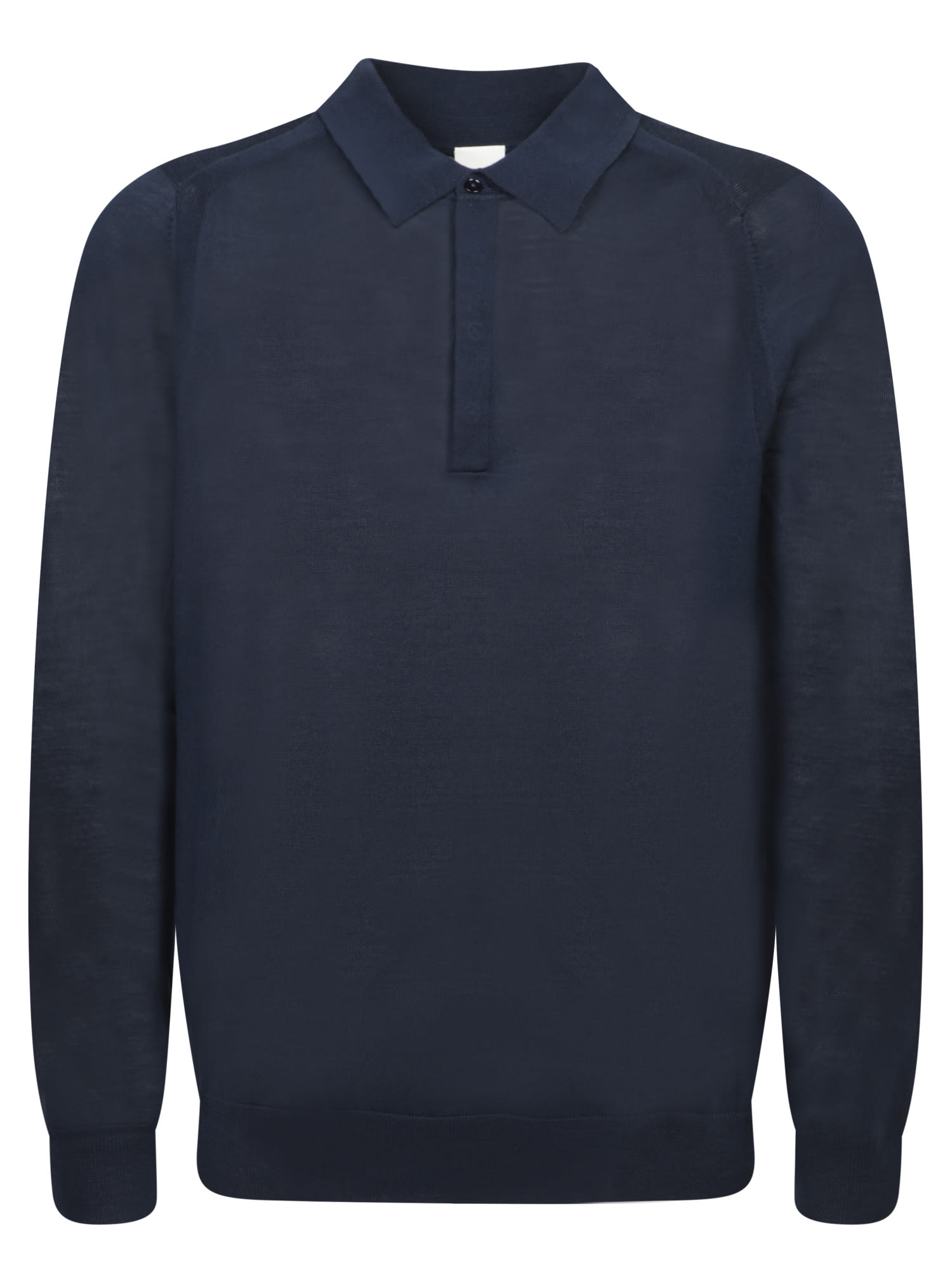 Shop Paul Smith Long Sleeve Blue Polo Shirt