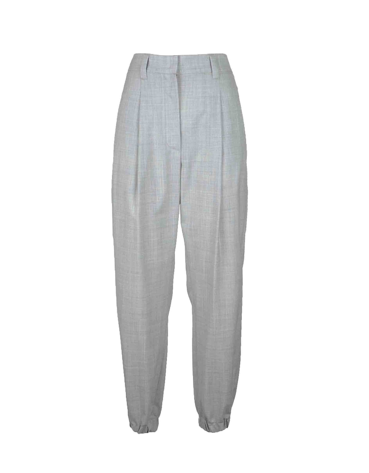 Brunello Cucinelli Womens Light Gray Pants