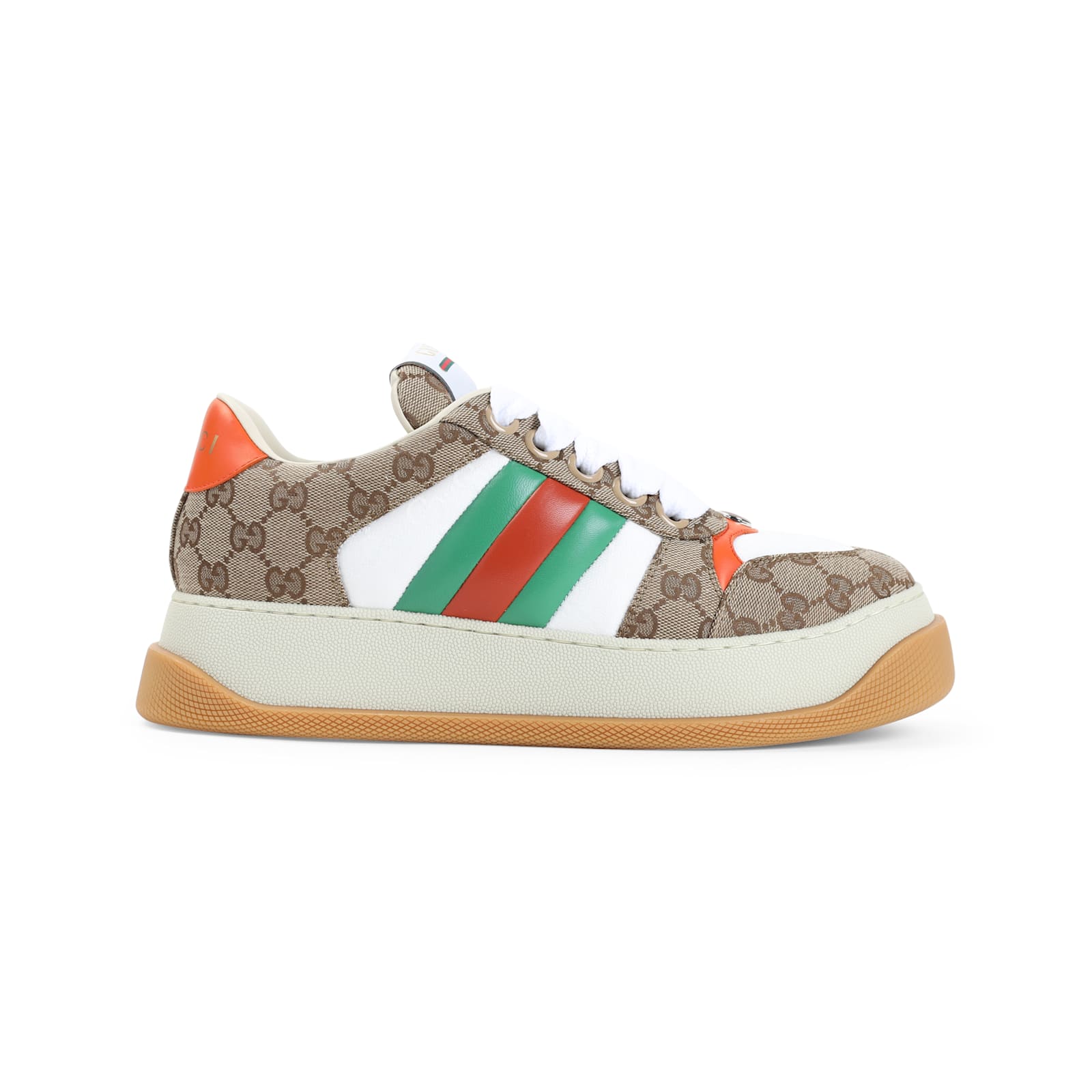 Shop Gucci Double Screener Sneakers In Gg To Gg