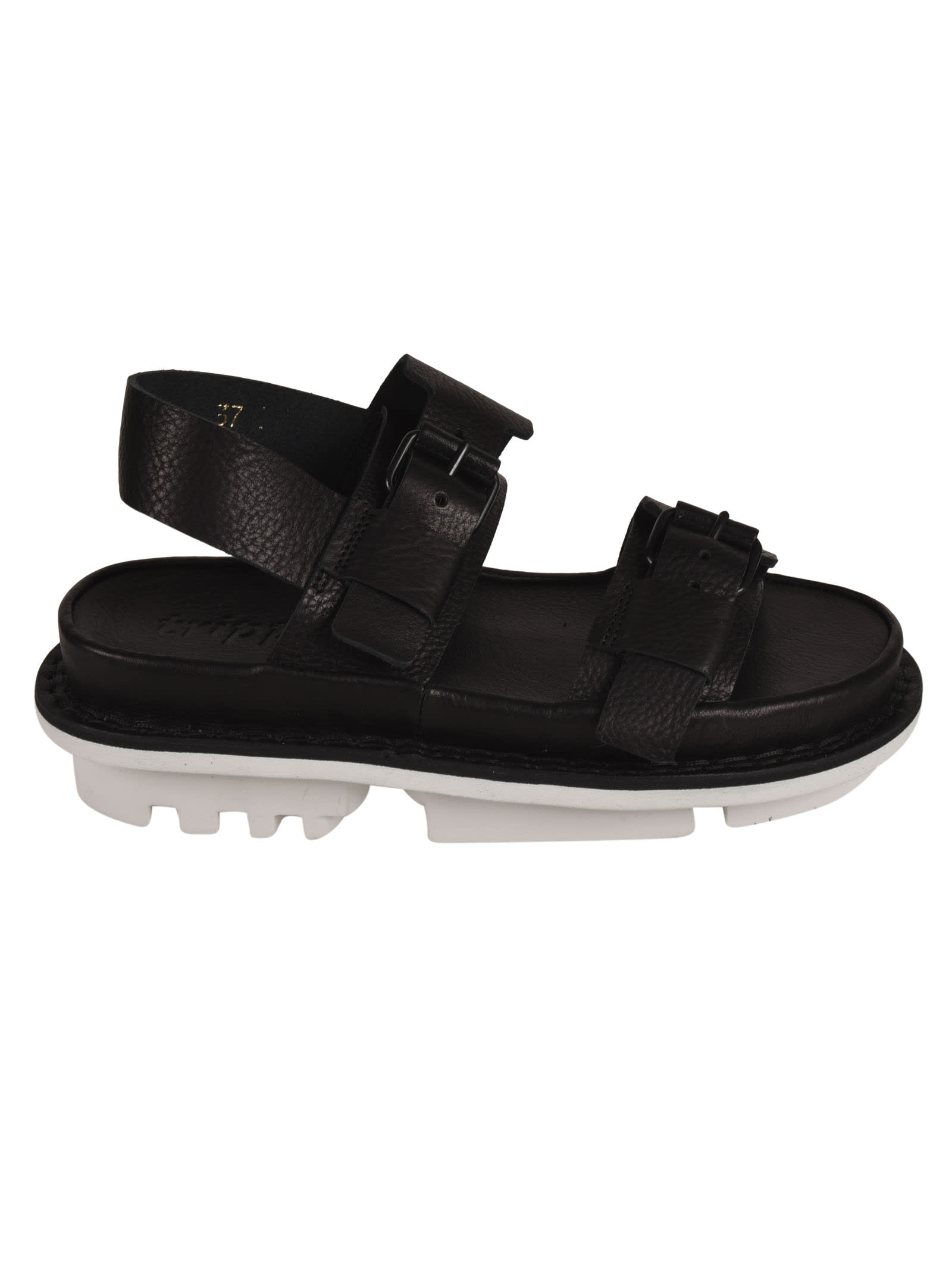 Trippen Double Side-buckled Strap Sandals