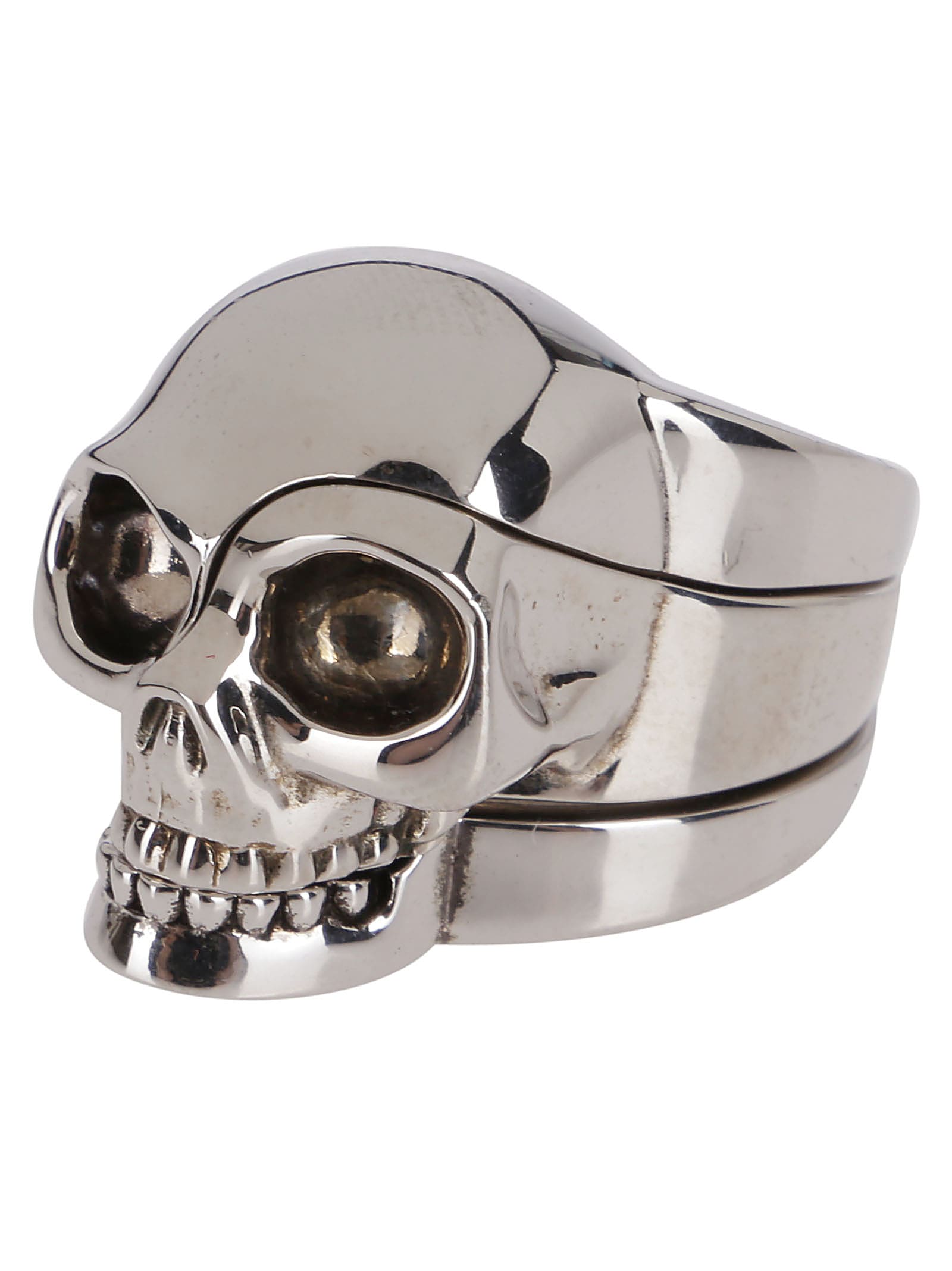 Alexander McQueen Silver-tone Brass Skull Ring