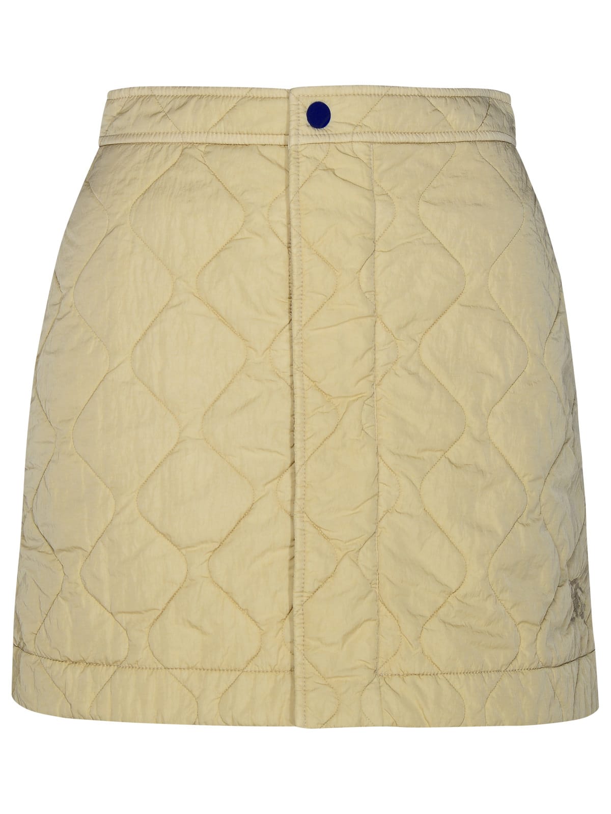Shop Burberry Beige Nylon Miniskirt In Neutrals