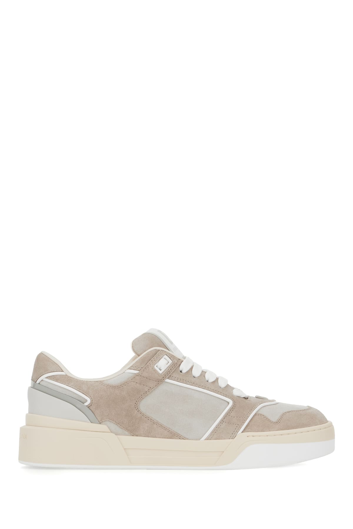 Shop Dolce & Gabbana Two-tone Suede New Roma Sneakers In Multicolor 1