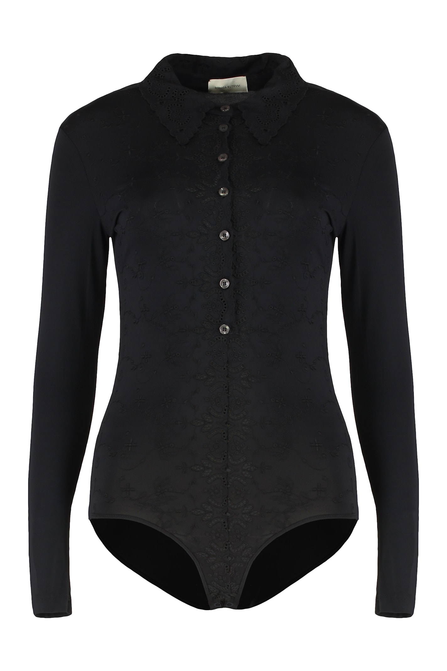 Magda Butrym Viscose Bodysuit In Black