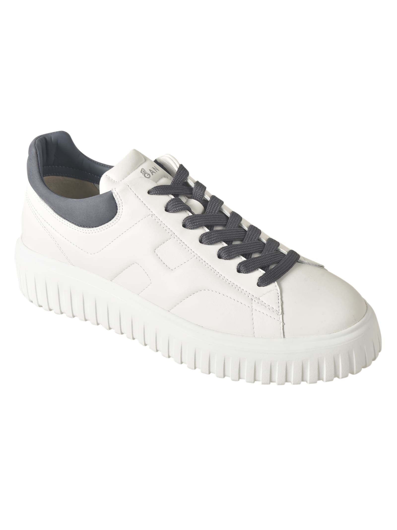 Shop Hogan H-stripe Sneakers In White