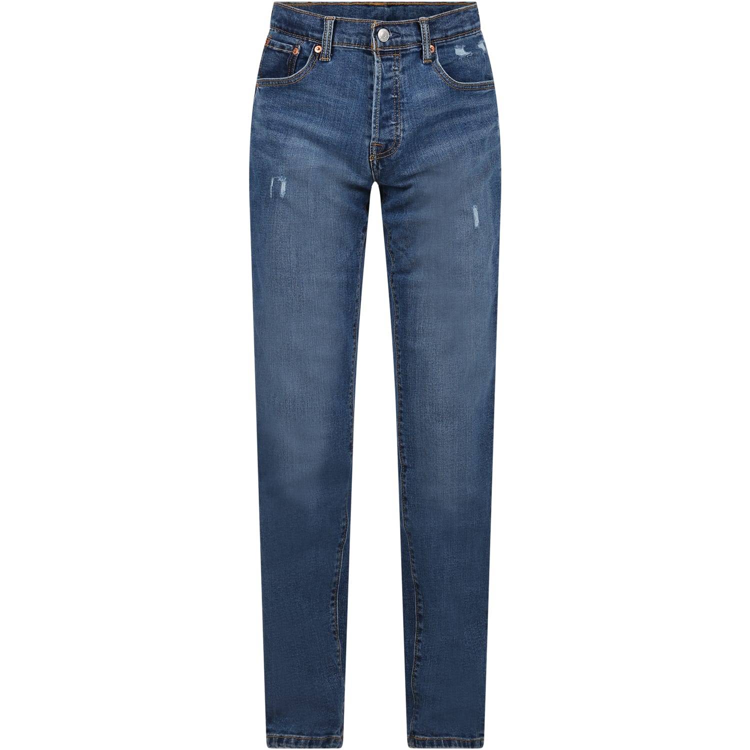 Levi's Kids' Blue Jeans For Girl With Logo In Denim