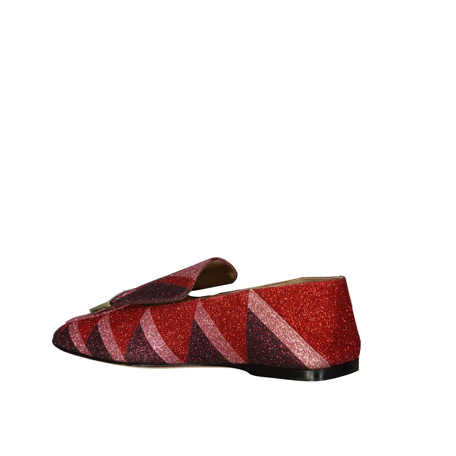 Sergio Rossi Multicolor Fabric Slip-on Loafers In Red