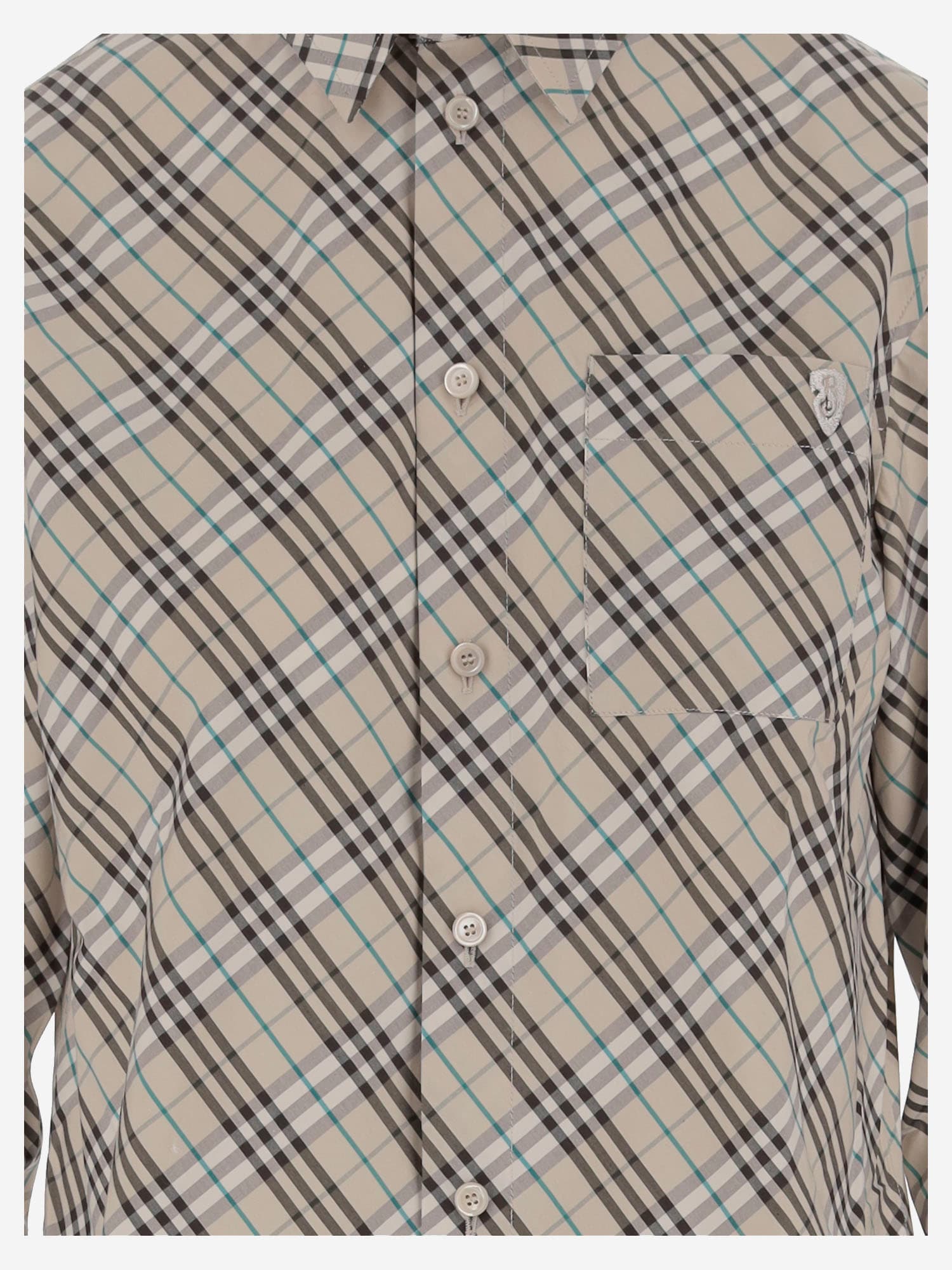 Shop Burberry Cotton Check Shirt In Red