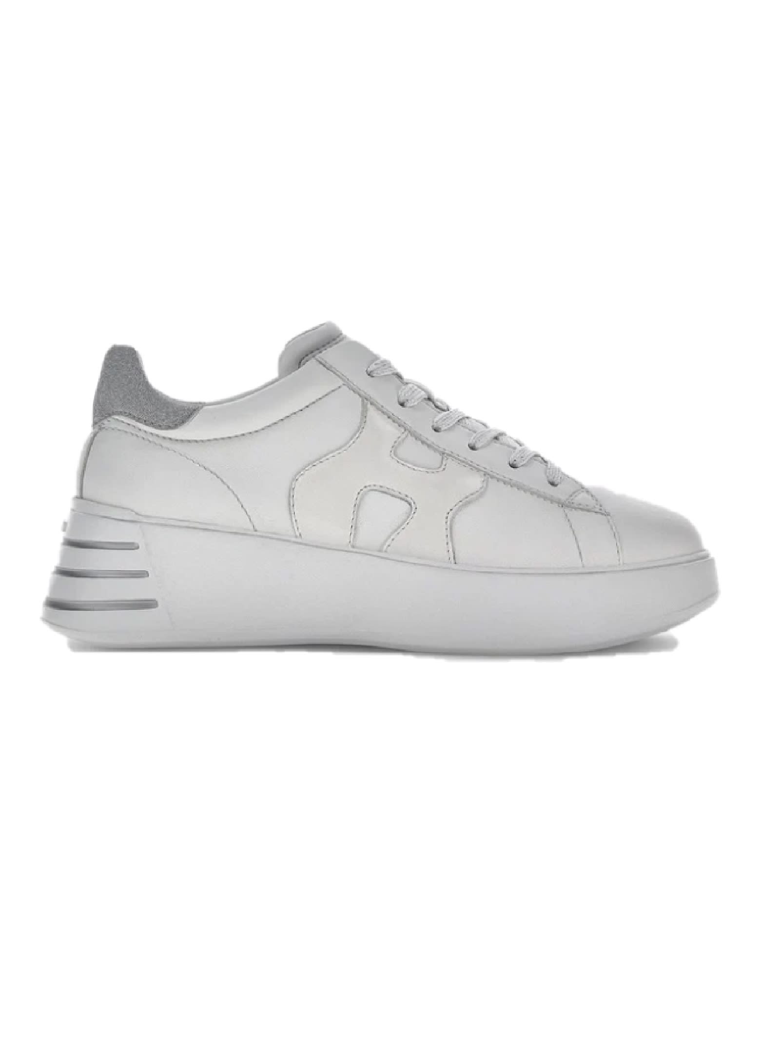 HOGAN REBEL LEATHER LOW-TOP SNEAKERS