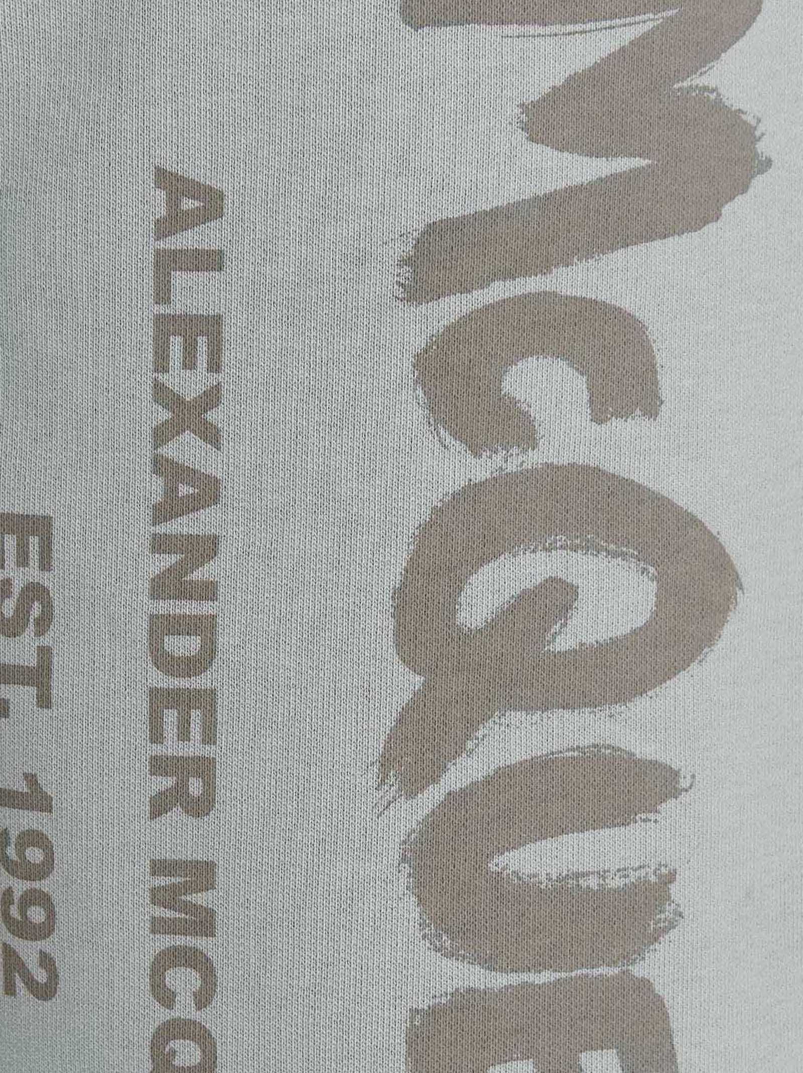 Shop Alexander Mcqueen Bermuda Stampa Logo In Light Blue
