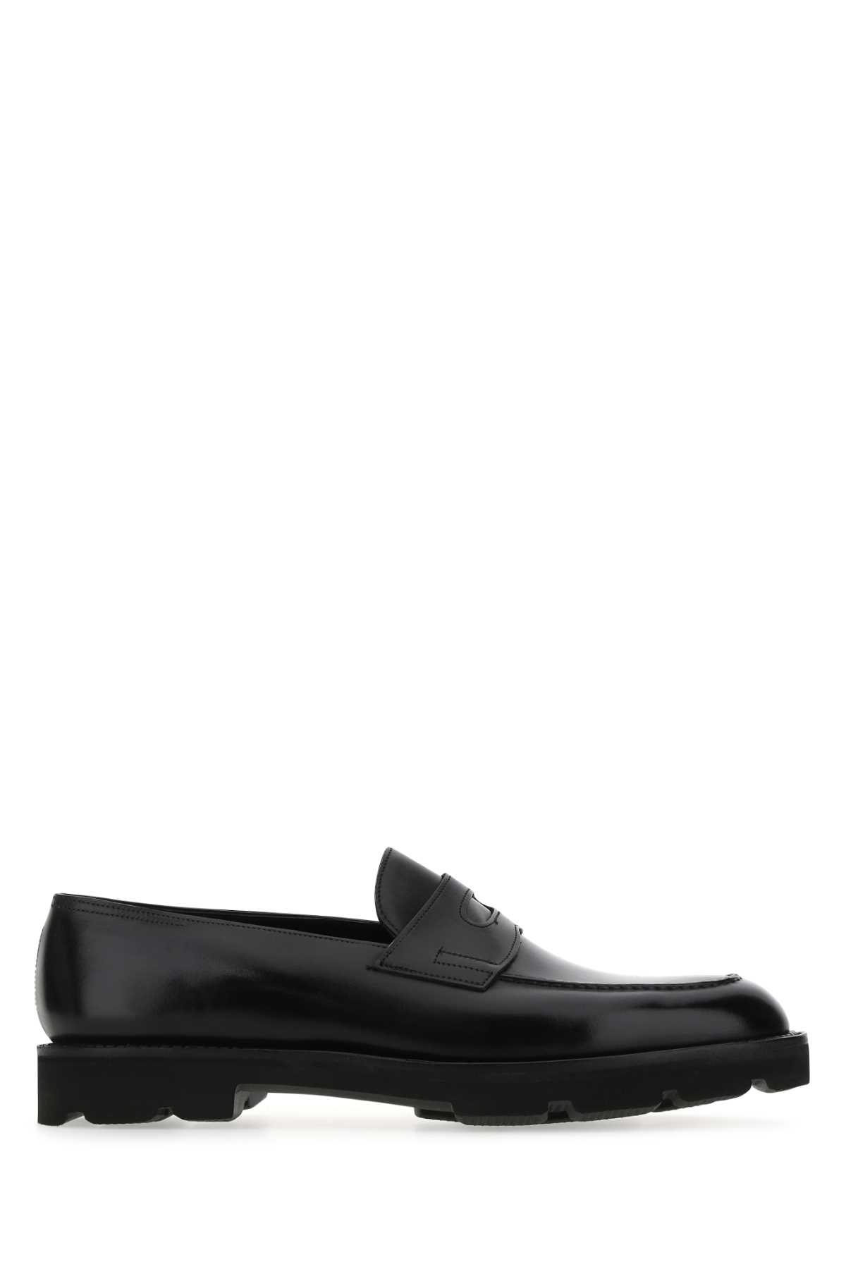 Black Leather Lopez Loafers