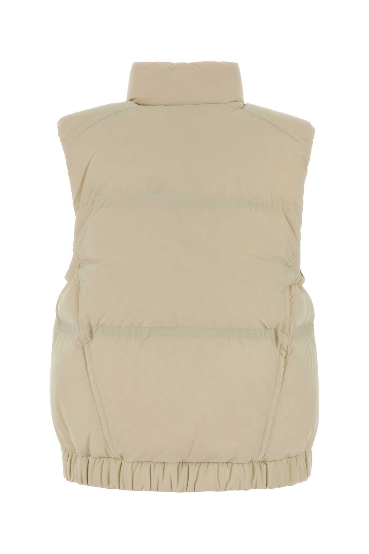 Moncler Grenoble Ivory Nylon Baise Down Jacket In Neutral