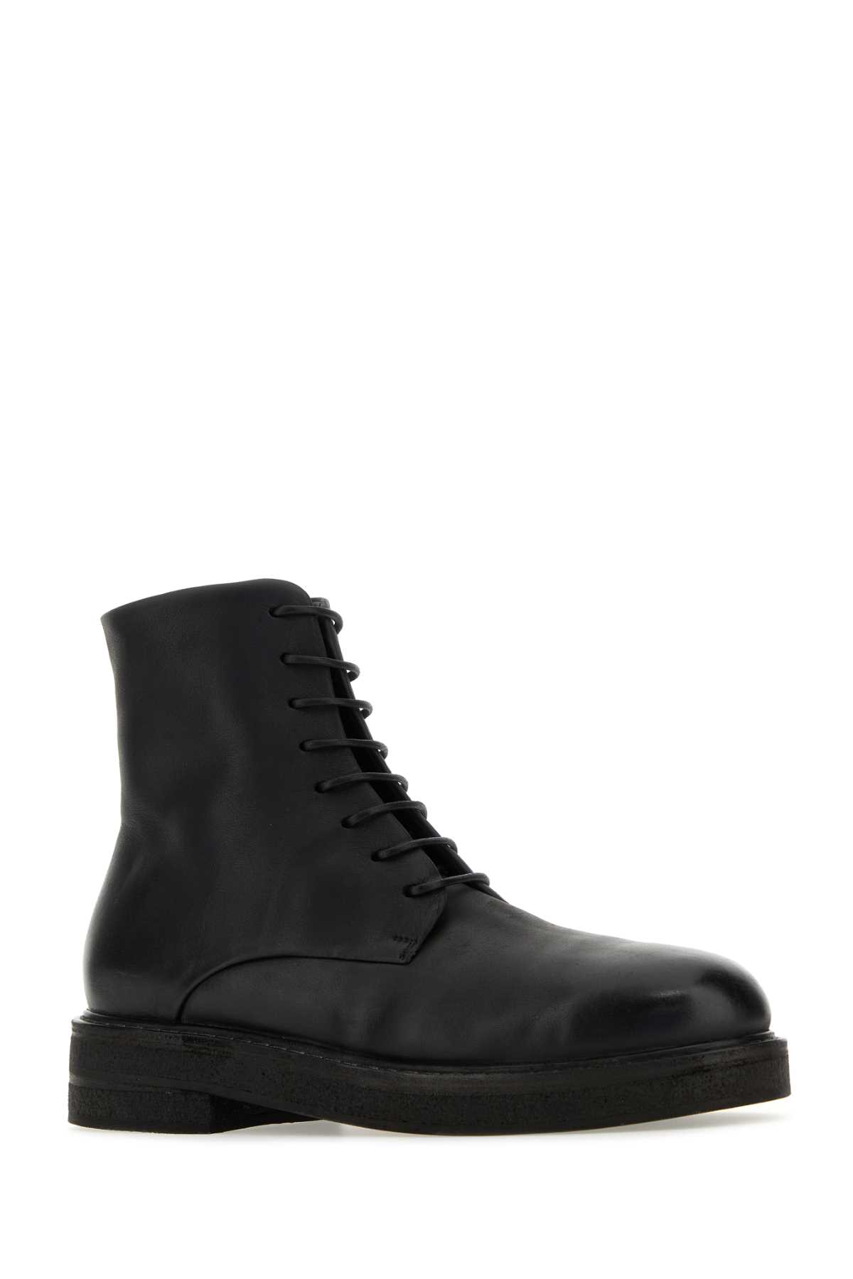 Shop Marsèll Black Leather Ankle Boots