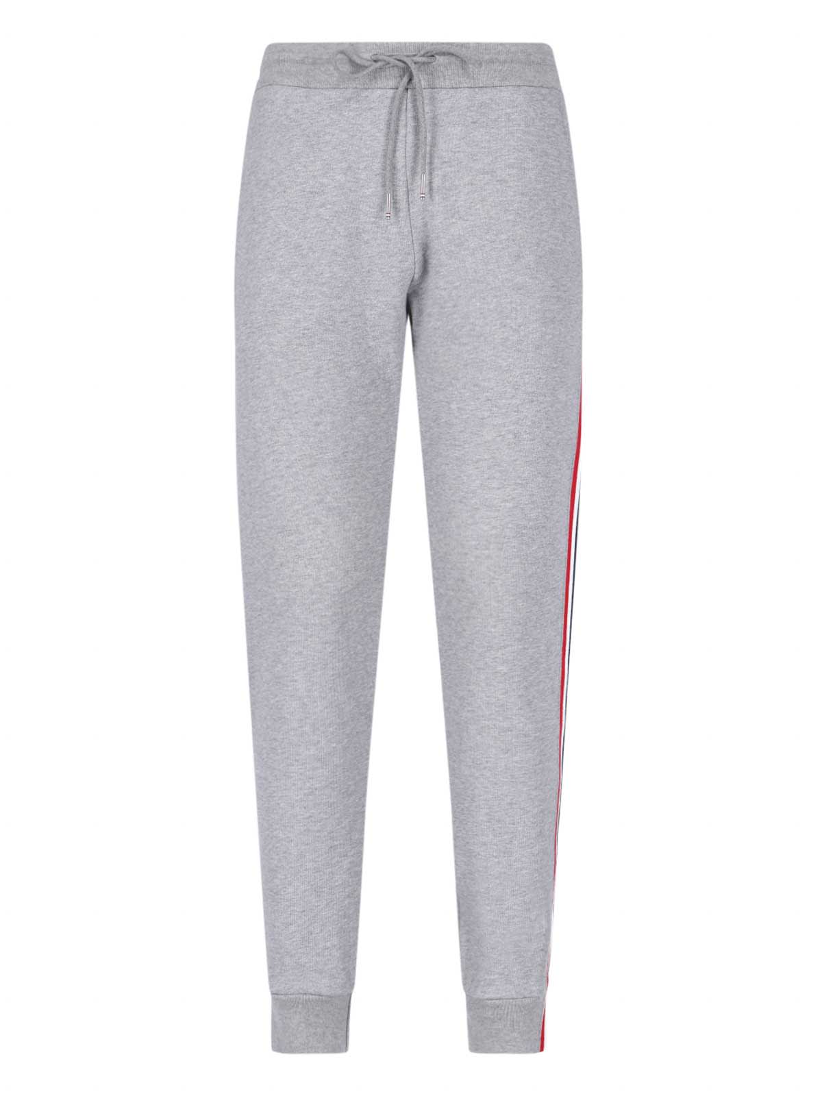 Shop Thom Browne Sporty Trousers In Gray