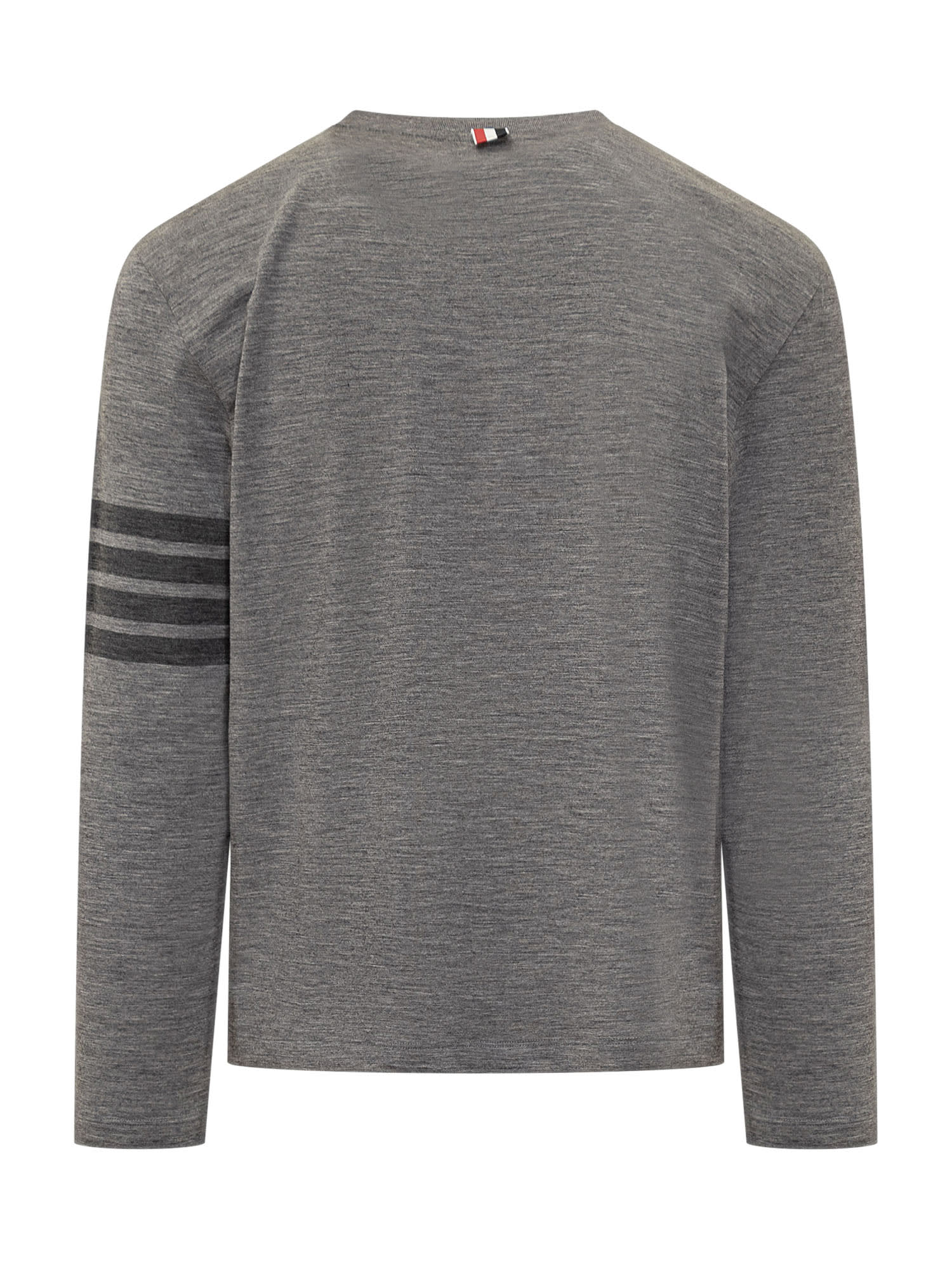 Shop Thom Browne Wool 4-bar T-shirt In Med Grey