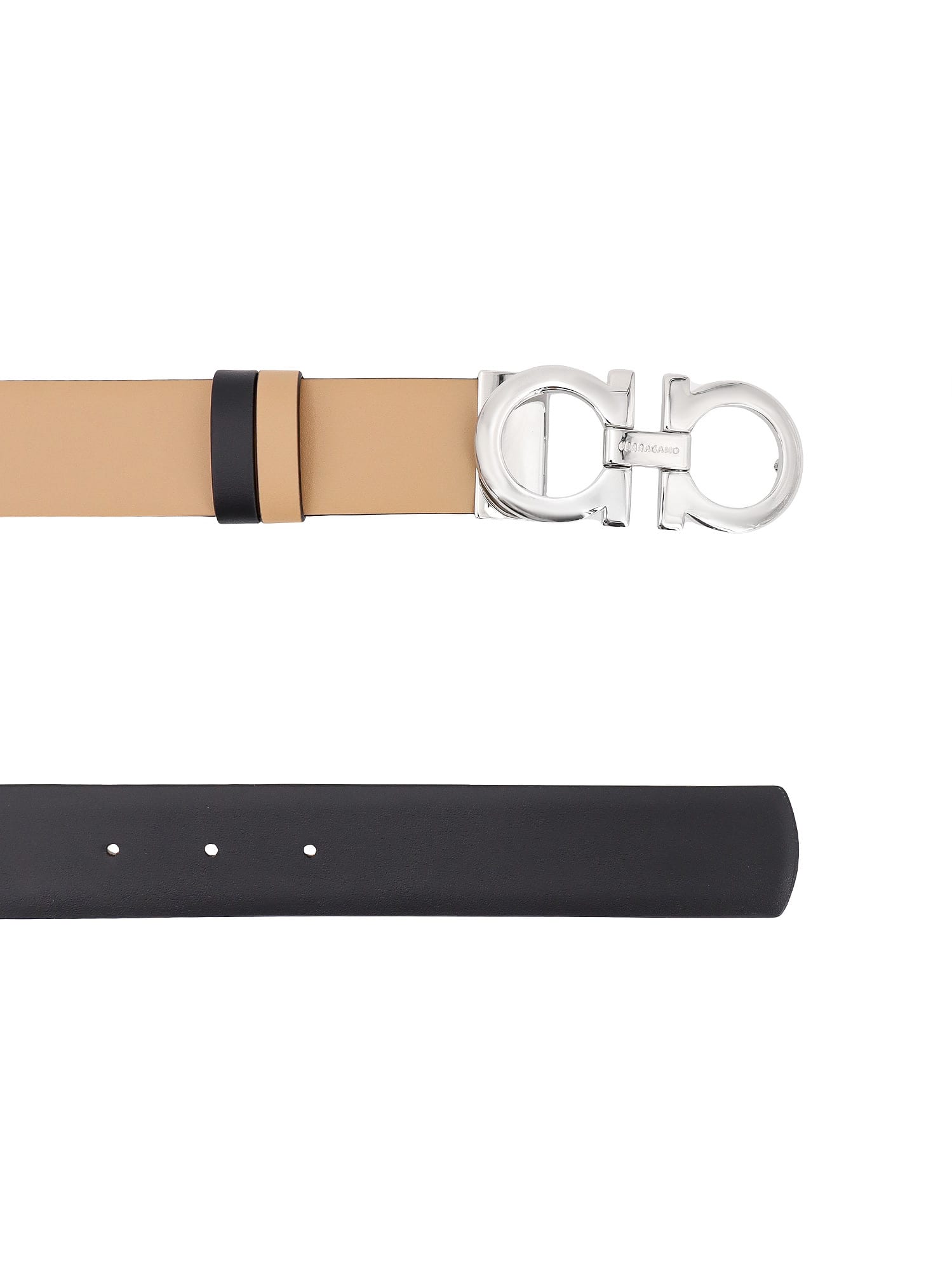 Shop Ferragamo Belt In Beige