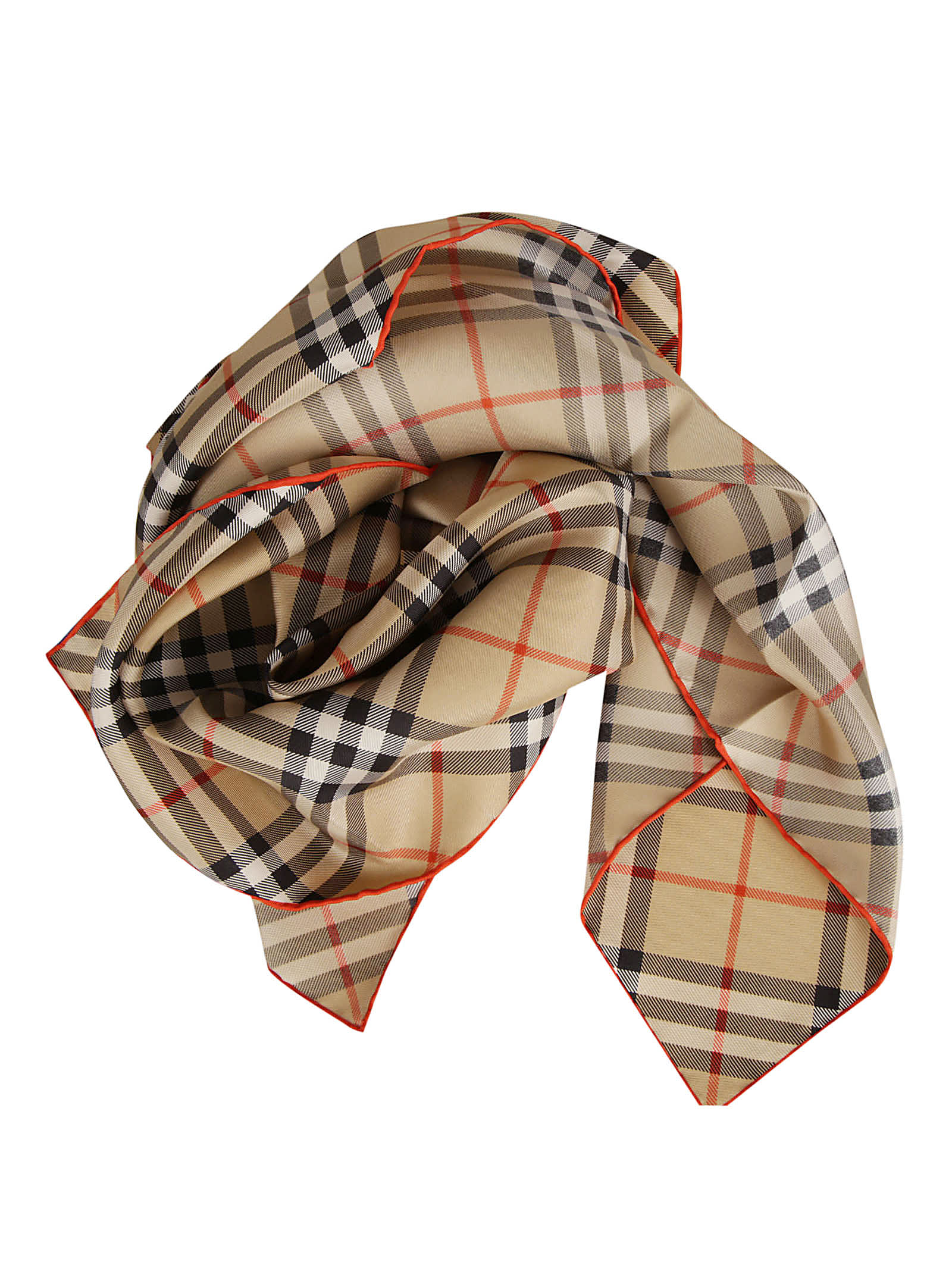 Shop Burberry Medium Check Scarf In Sand