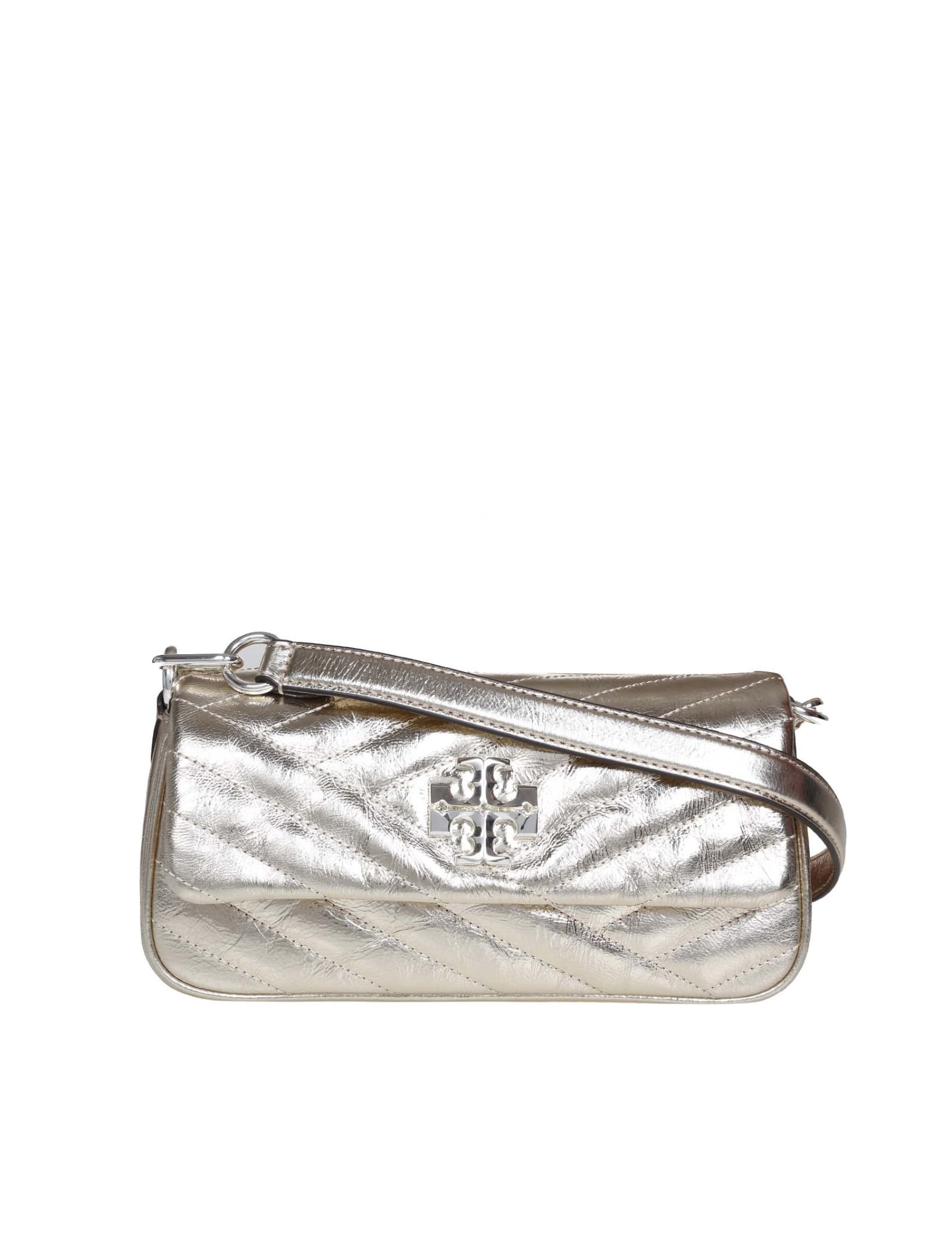 Tory Burch Kira Small Chevron In Laminated Leather With Flap