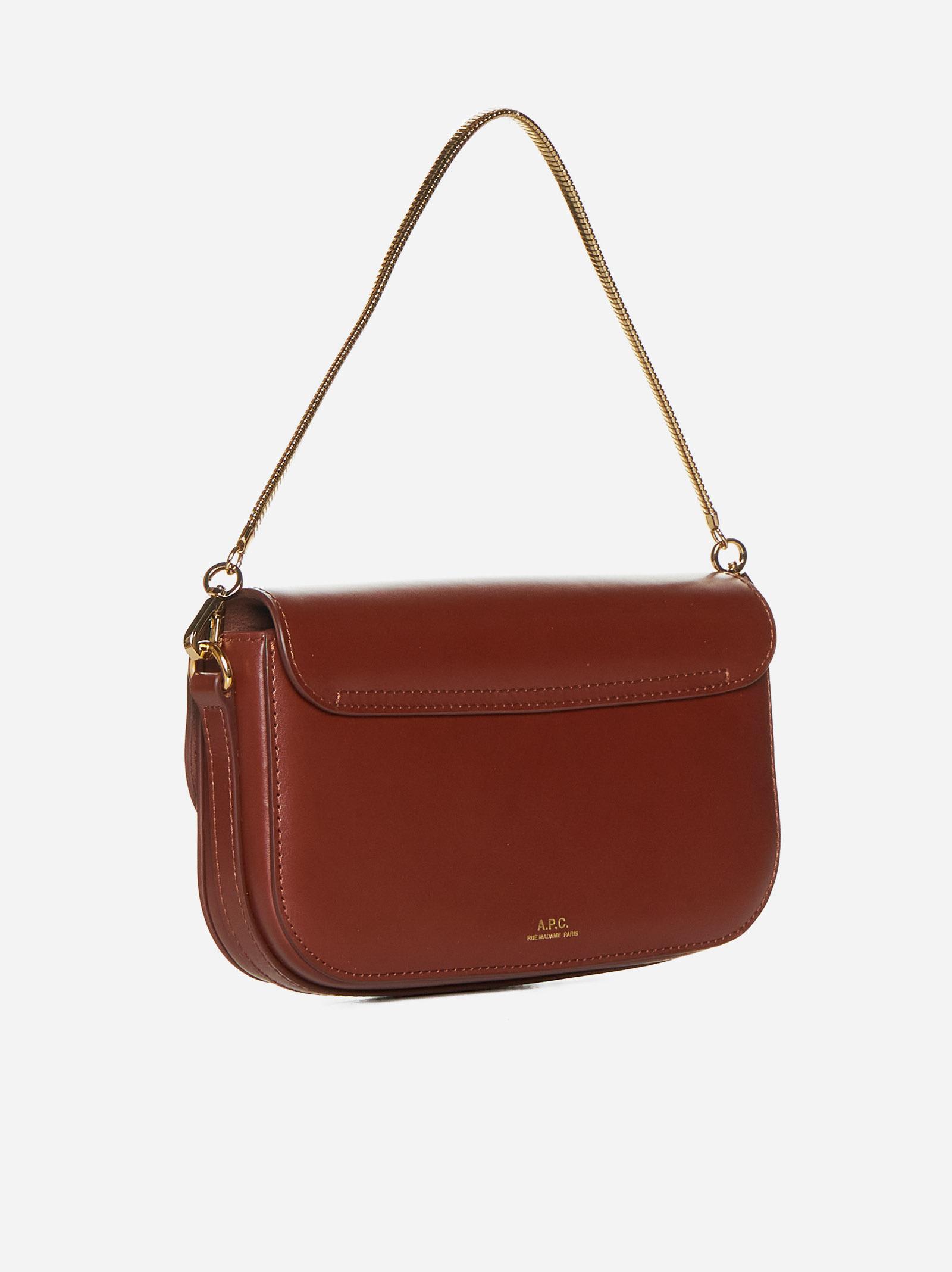 Shop Apc Grace Leather Clutch Bag In Brown